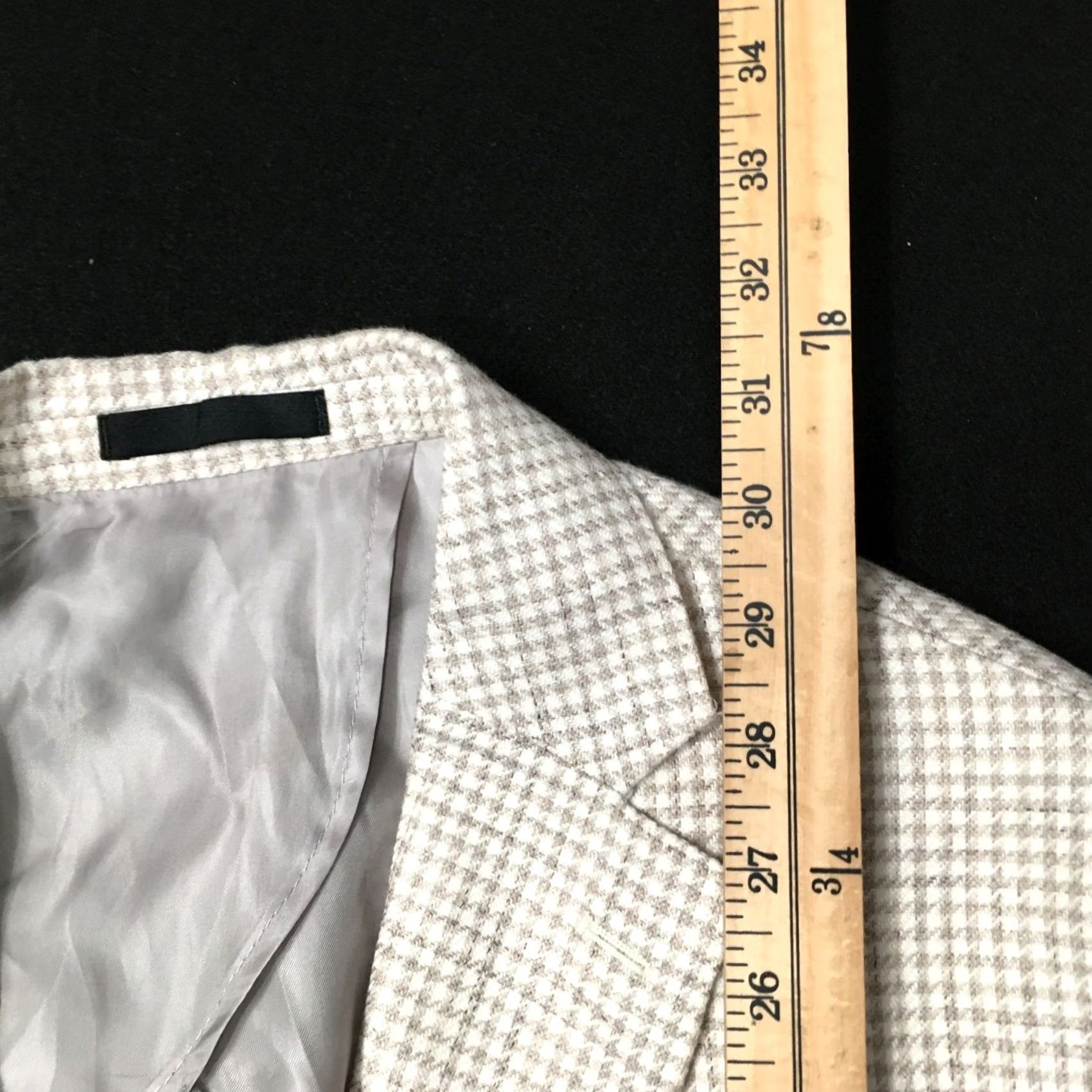 Vintage Patrick James Blazer Jacket Mens Linen wool Beige Preppy Size 42R - 6 Thumbnail