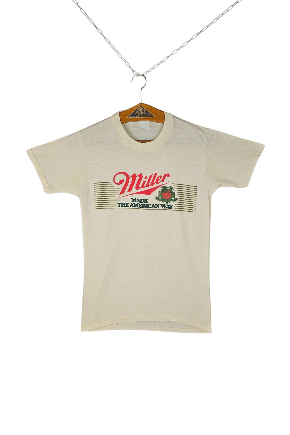 Hanes Miller Brewing Co. “Made The American Way” - c.1978 Size US S / EU 44-46 / 1 - 1 Thumbnail