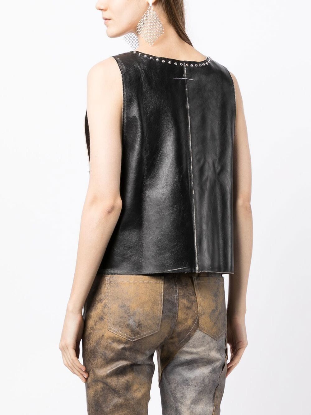 Maison Margiela !DS! SS22 Maison Margiela Studded "SIX" Leather Vest Top Size M / US 6-8 / IT 42-44 - 3 Thumbnail