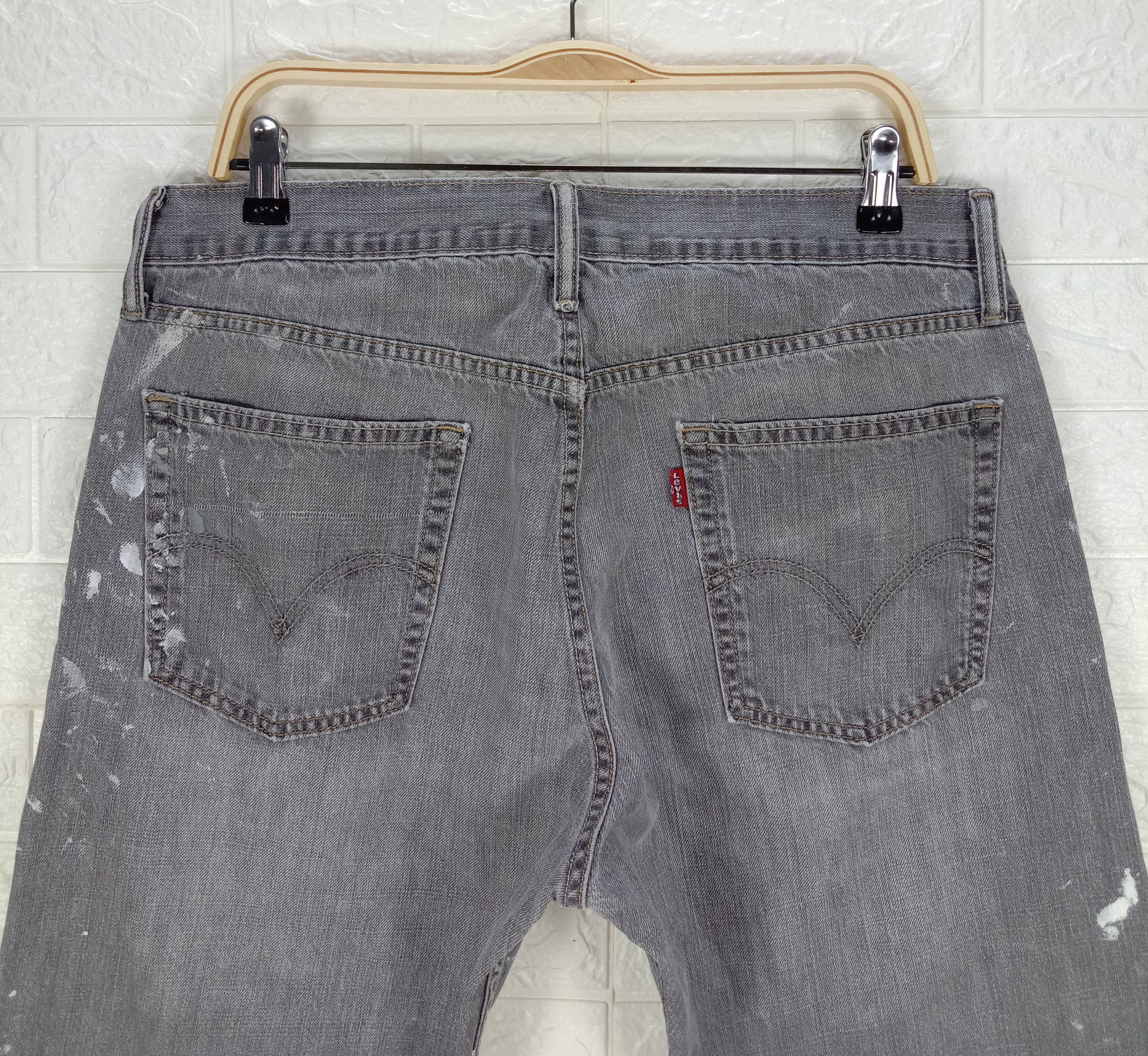 Levi's Vintage Levi's 514 Paint Splatter Jeans Straight Fit Denim Size US 34 / EU 50 - 6 Thumbnail