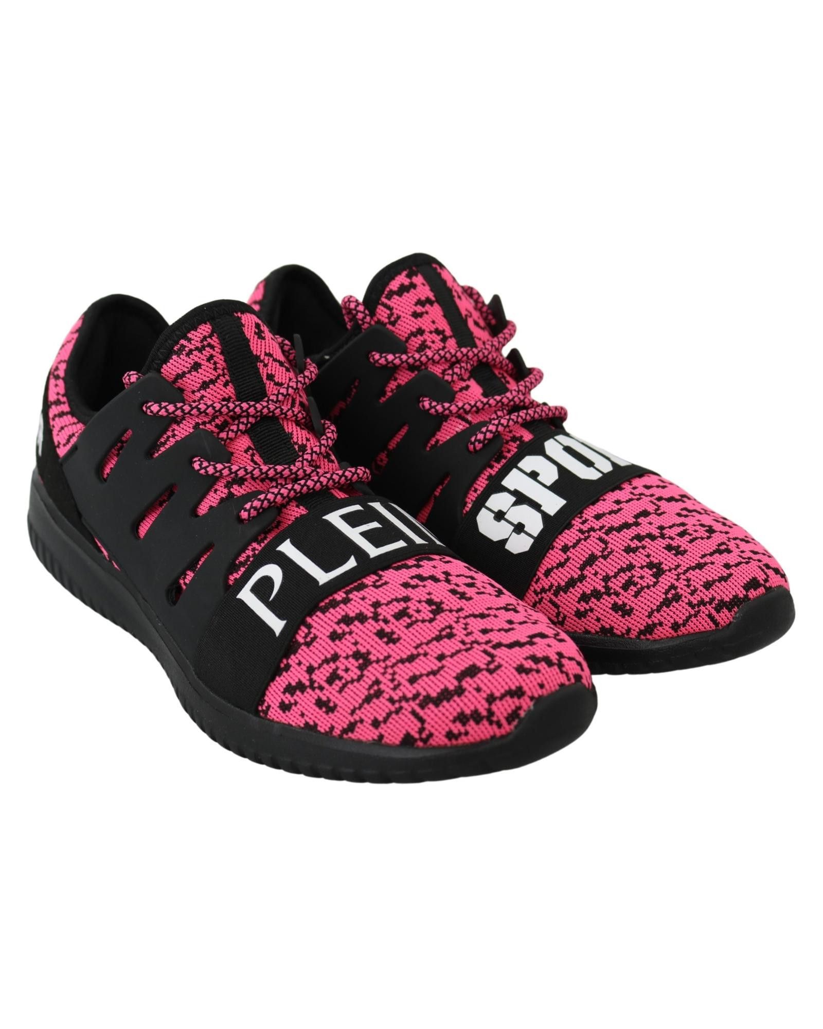 image of Philipp Plein Polyester Runner Joice Sneakers In Pink Blush in Black, Women's (Size 6)