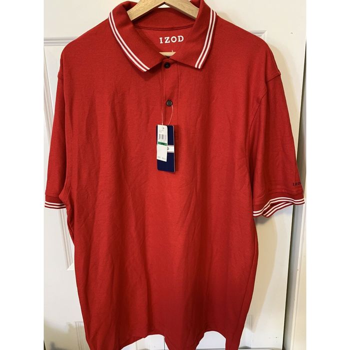 Izod New Izod Golf Polo Shirt Men’s Sz L Red NWT | Grailed