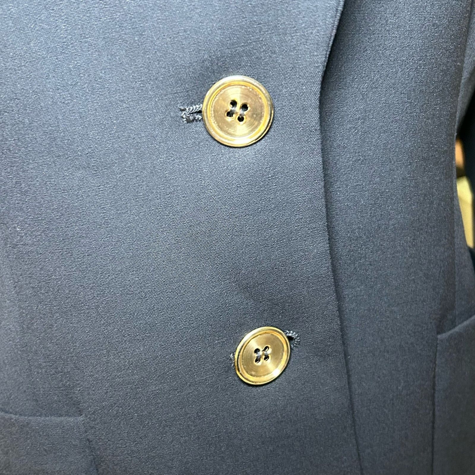 Escada Escada Blazer Black Gold Buttons 2 Button New Wool Classic Size M / US 6-8 / IT 42-44 - 5 Thumbnail