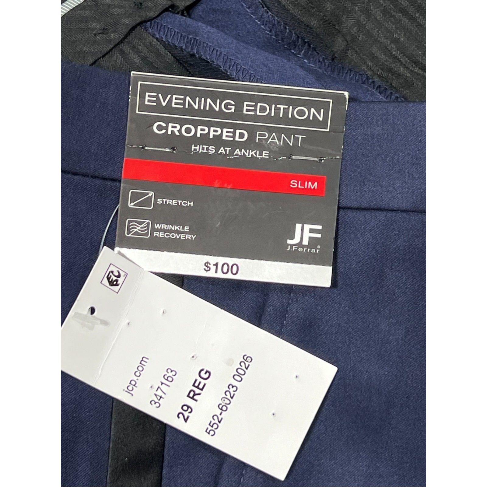 Other J.Ferrar - Men's Stretch Fabric Slim Fit Flat Front Suit Pan Size US 29 - 8 Thumbnail