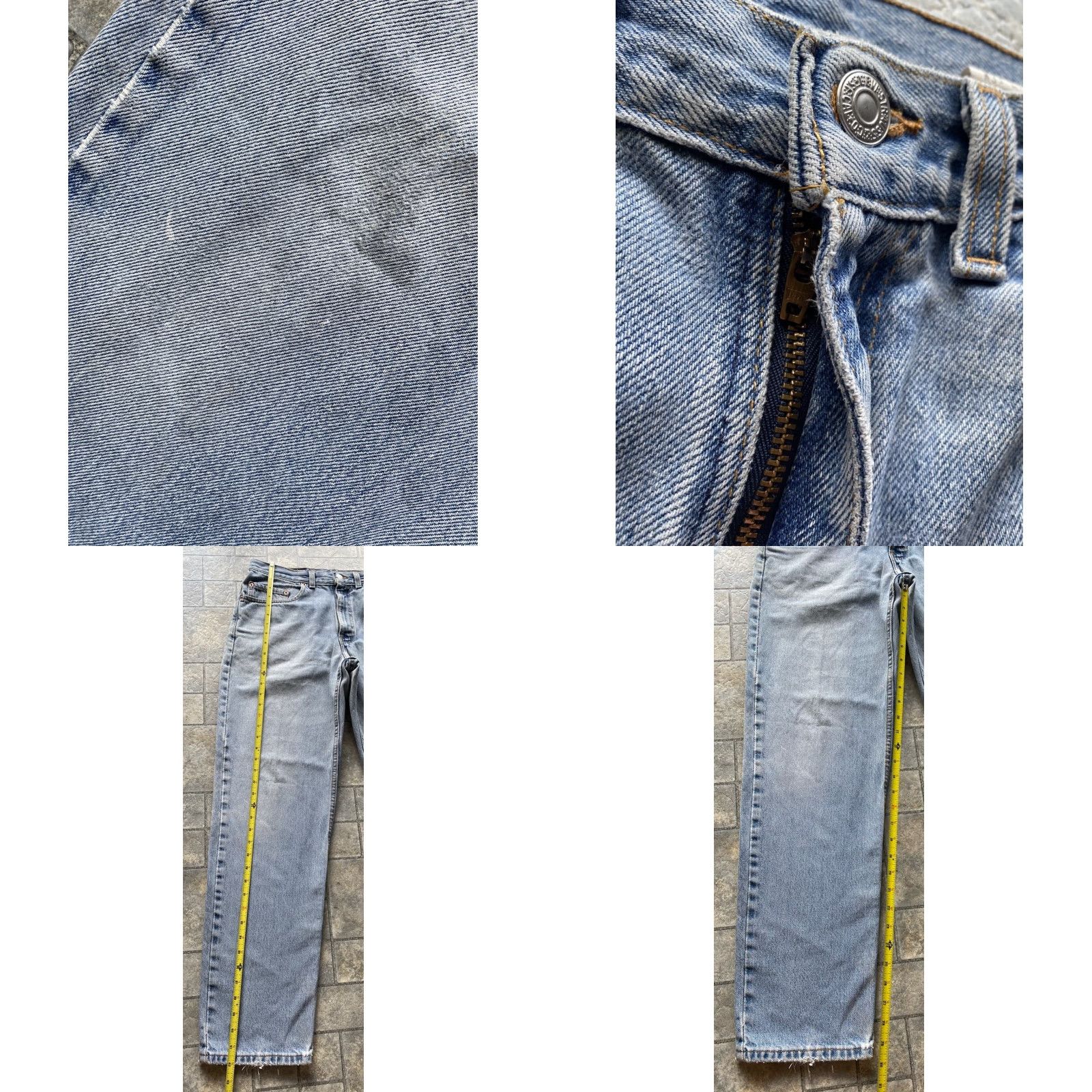 Levi's VINTAGE Levi’s 550 Jeans Men 33x32 Blue USA Inseam 32 Flaws Wear Relaxed Fit Pants Size US 33 - 8 Thumbnail