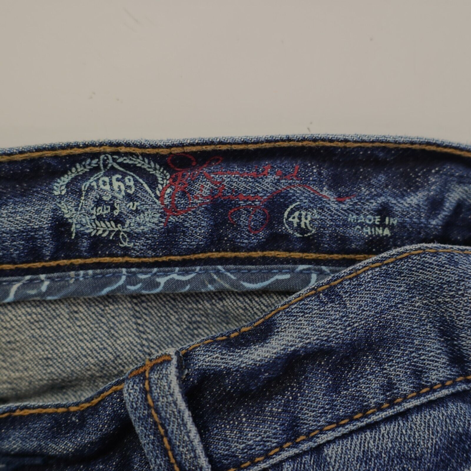 Gap Gap 1969 Stone Wash Blue Jeans Zip Up Ankle 4R 31/28 Low Ris Size 31" - 6 Thumbnail