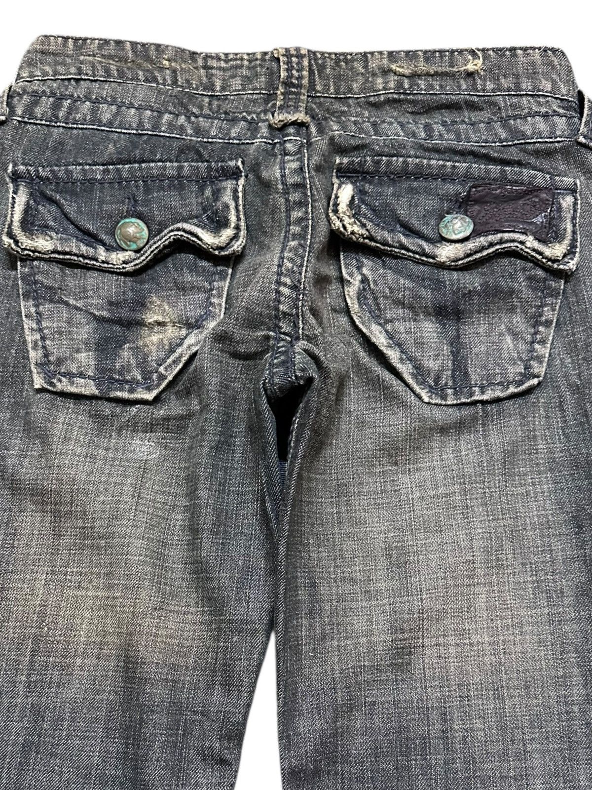 Stitch's Jeans Vintage Stitch’s Flare Grunge Distressed Denim Size US 28 / EU 44 - 7 Thumbnail