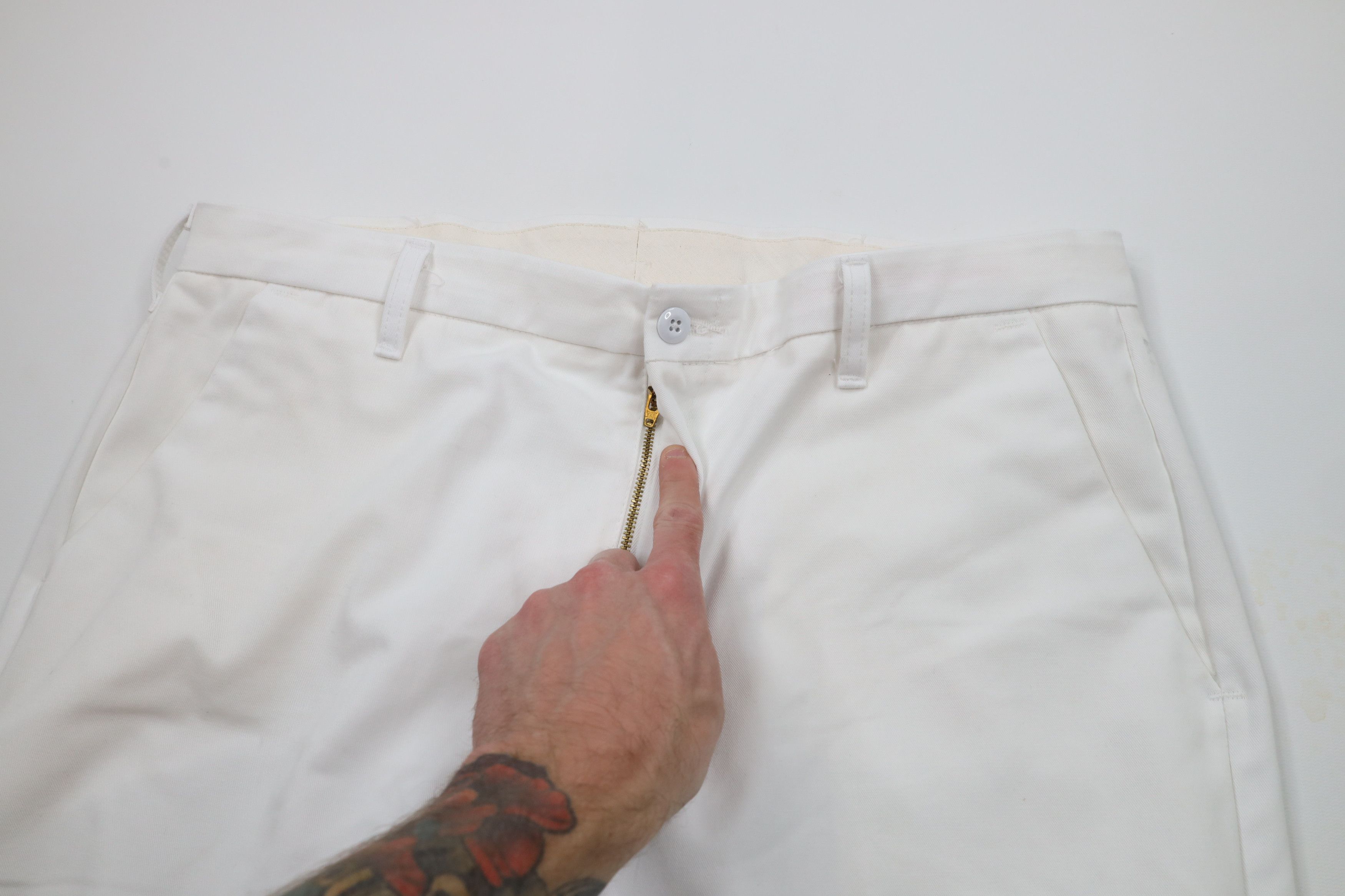 Vintage Vintage 90s Streetwear Wide Leg Mechanic Painter Pants White Size US 38 / EU 54 - 7 Thumbnail