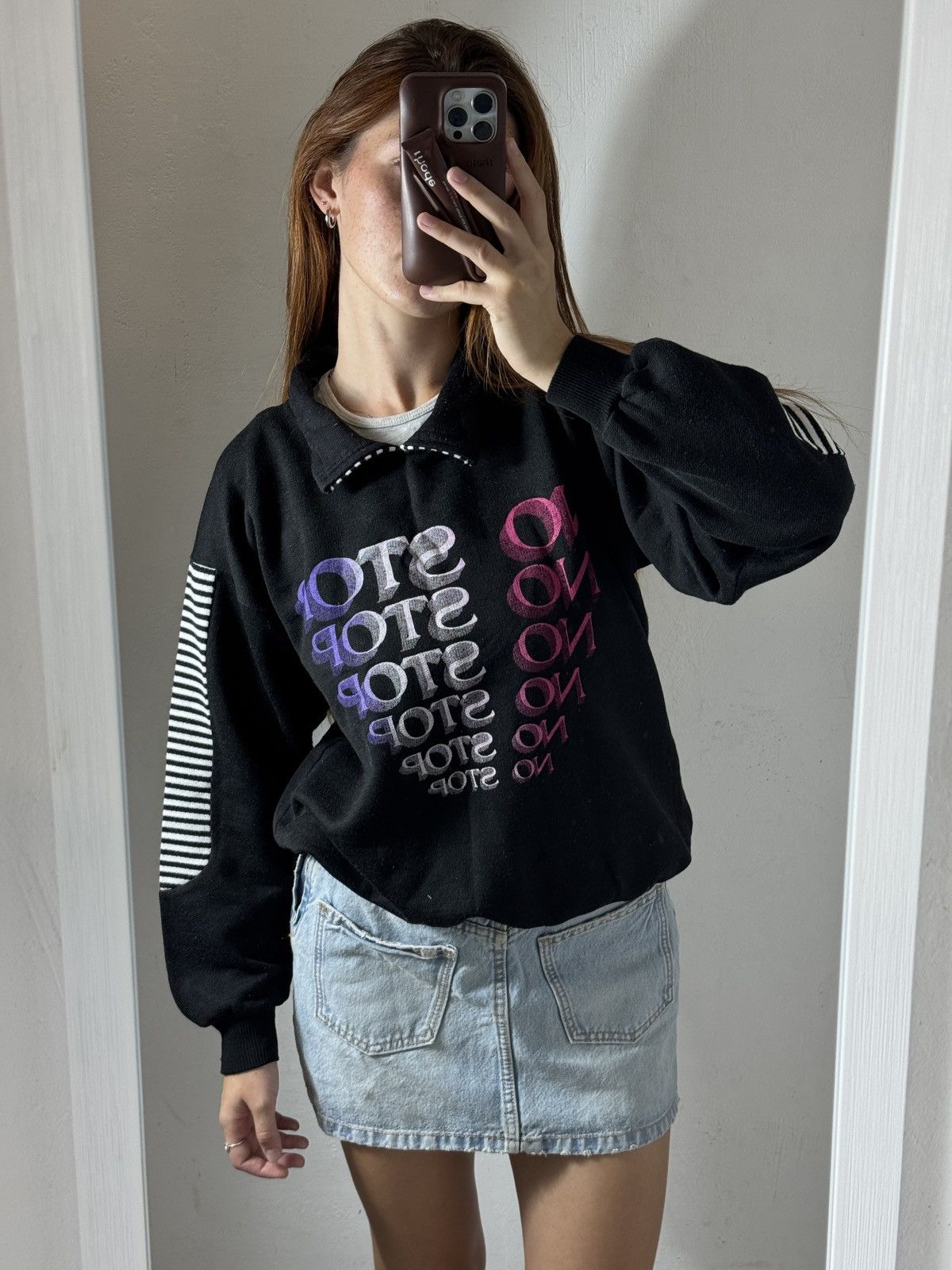 Other VINTAGE NO STOP 2000s AMERICAN STYLE SWEATSHIRT Size S / US 4 / IT 40 - 1 Thumbnail