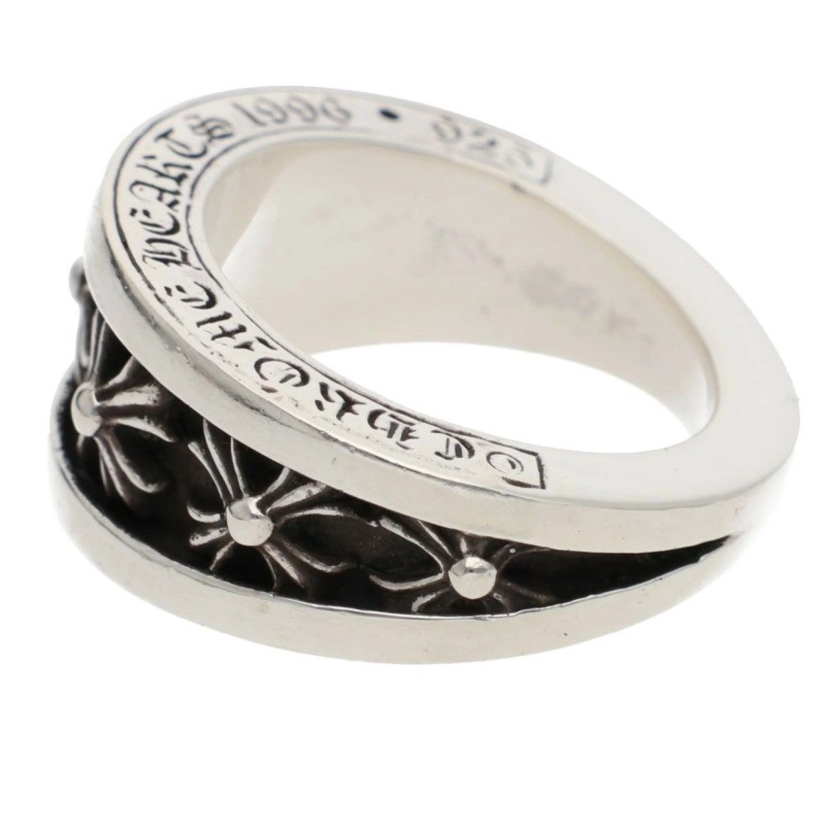 Chrome Hearts US 8-8.5 chrome hearts Cross Narrow Band Ring 16.5 Size ONE SIZE - 4 Thumbnail