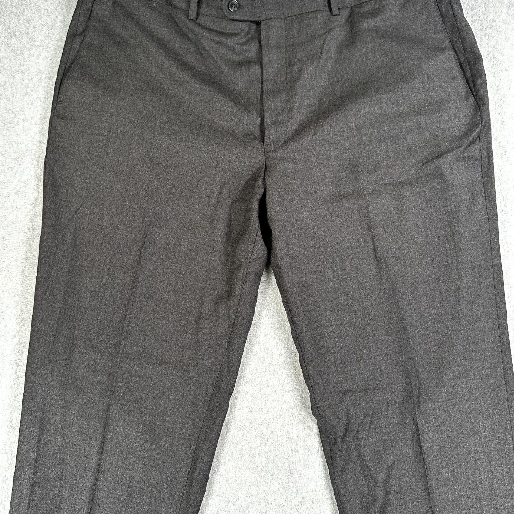 Peter Millar Peter Millar Dress Pants Mens 44x28 Gray Flat Front Straight Leg Business Office Size US 44 / EU 60 - 3 Thumbnail