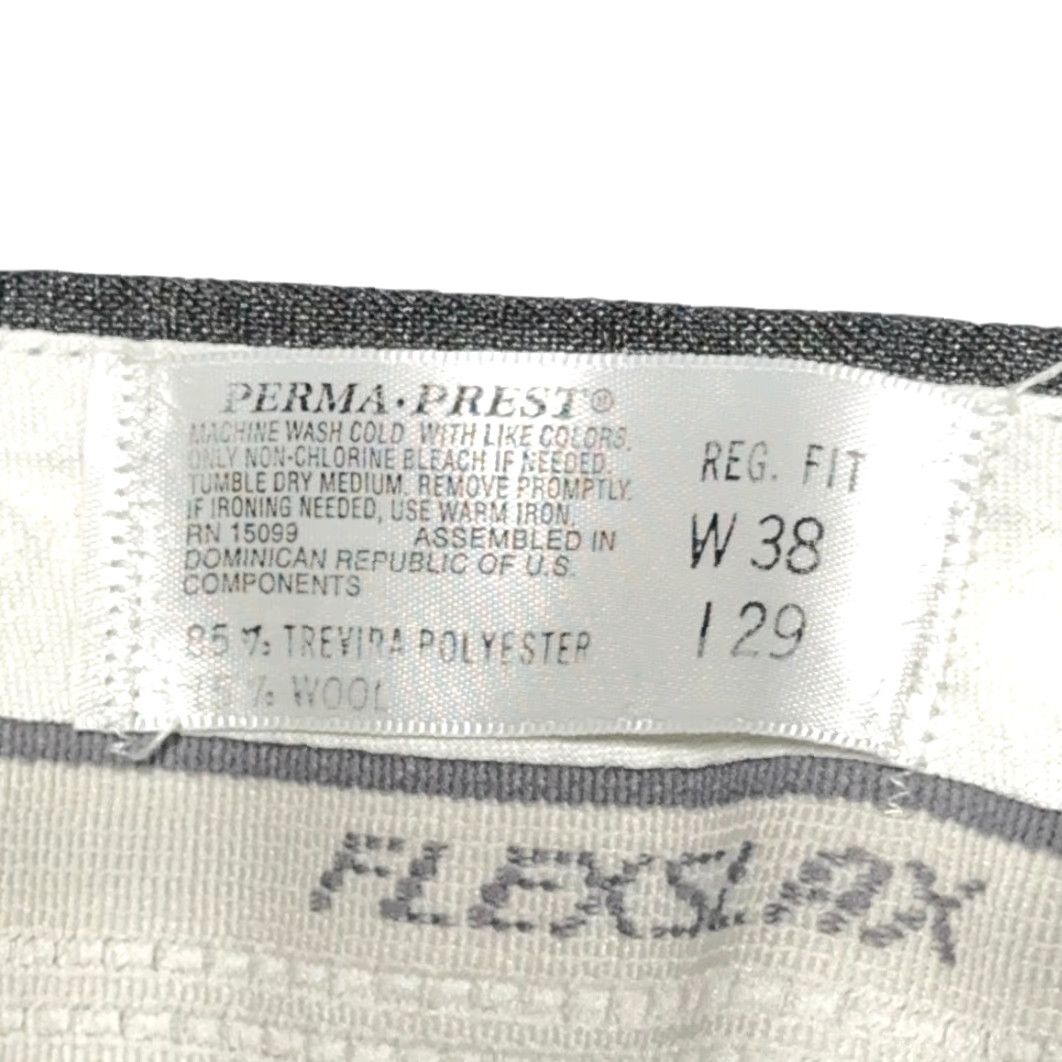 Sears VINTAGE Sears Pants Mens 36x29 Gray Pleated Dress Slacks Wool Blend Creased 80s Size US 36 / EU 52 - 6 Thumbnail