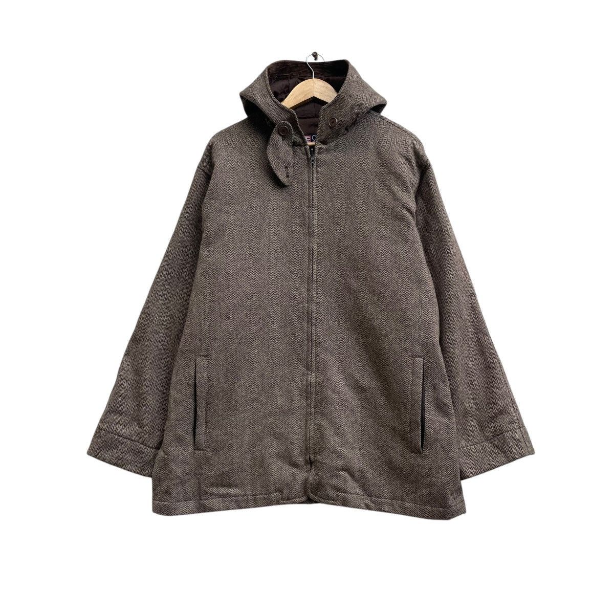 Chaps Ralph Lauren × Polo Ralph Lauren 💥Vintage Chaps Ralph Lauren Herringbone Hooded Zipper Jacket Size US M / EU 48-50 / 2 - 1 Thumbnail