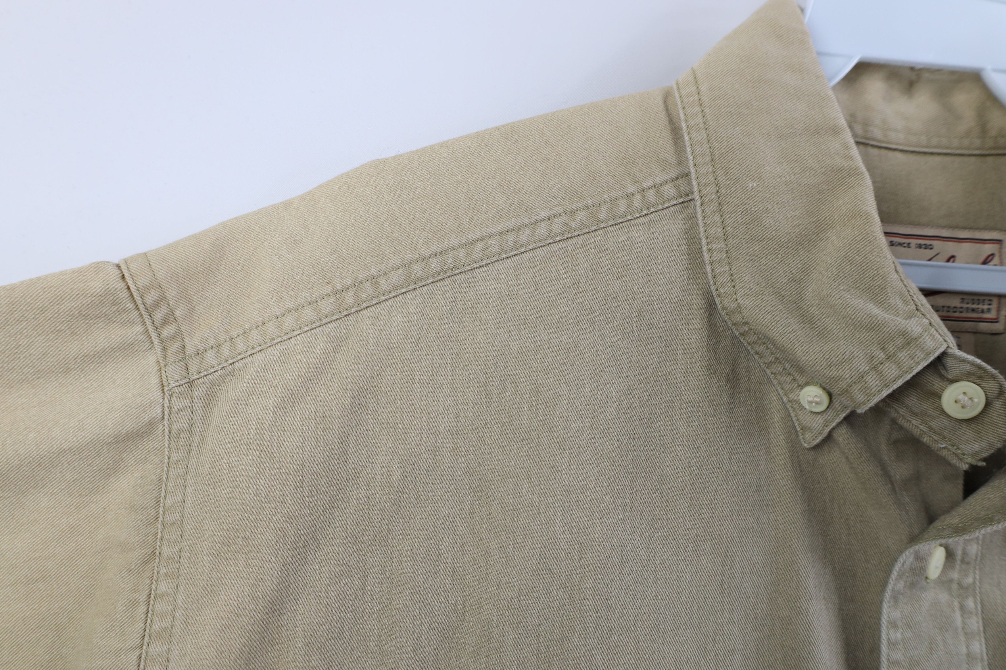 Woolrich Woolen Mills Vintage 90s Woolrich Pigment Dye Baggy Twill Button Shirt Size US L / EU 52-54 / 3 - 5 Thumbnail