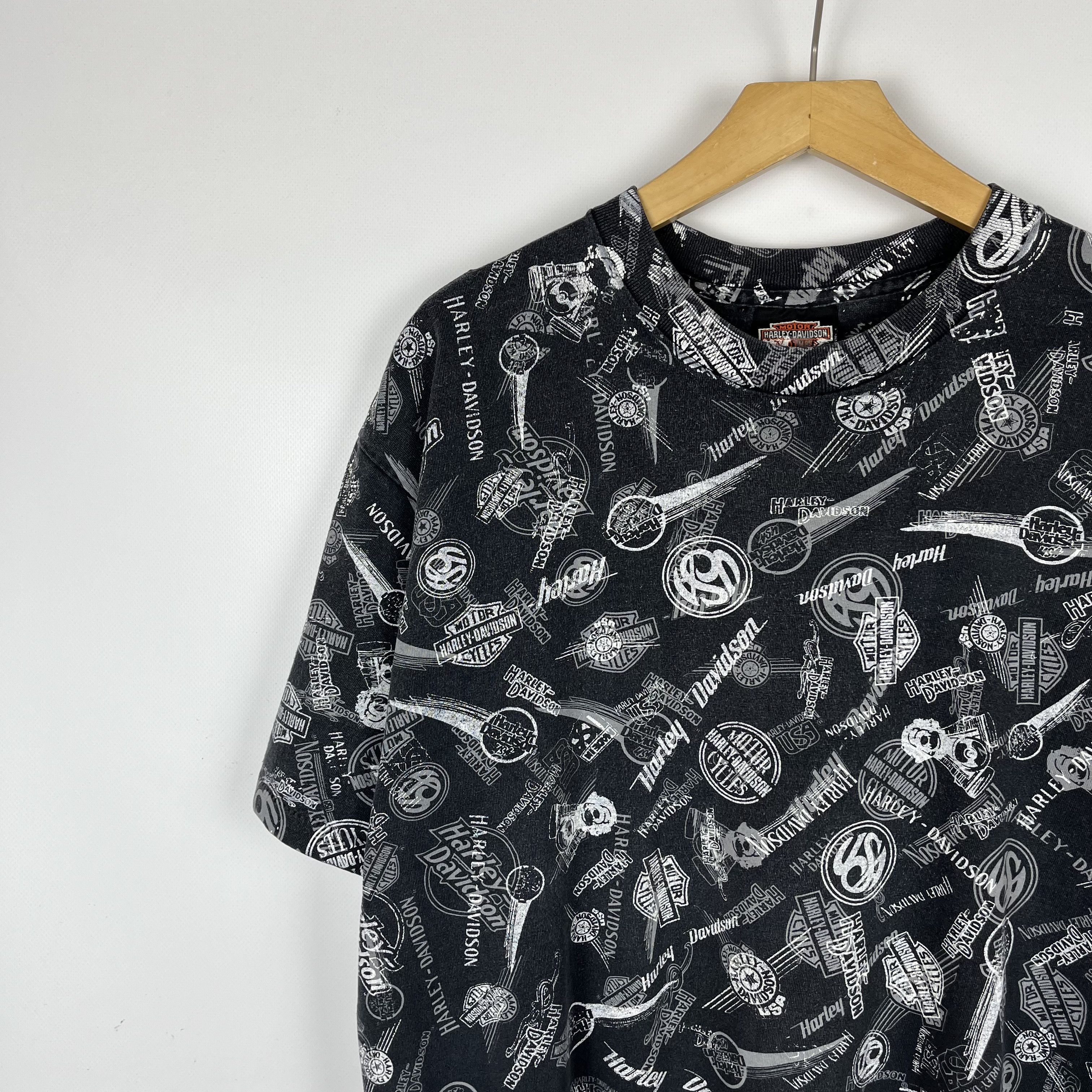 Harley Davidson Vintage Harley Davidson All Over Print T Shirt 90’s Size US L / EU 52-54 / 3 - 5 Thumbnail