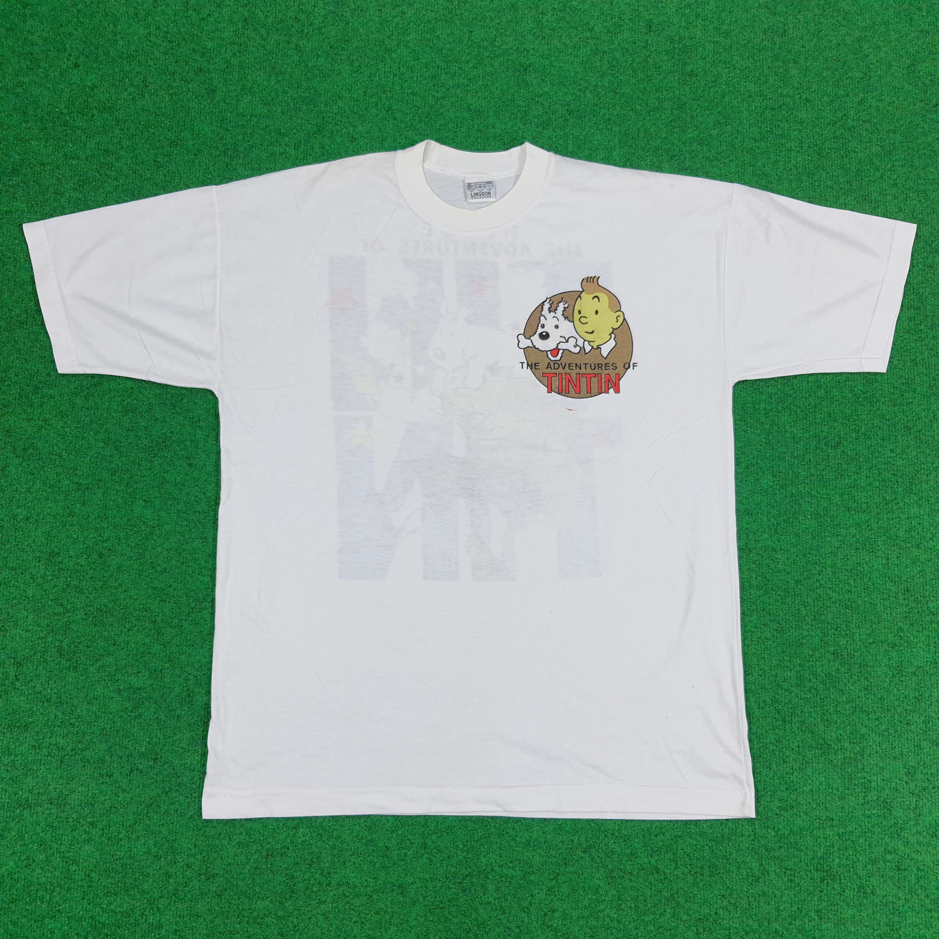 Vintage Vintage The Adventures of Tintin Herge Tshirt Size US L / EU 52-54 / 3 - 3 Thumbnail