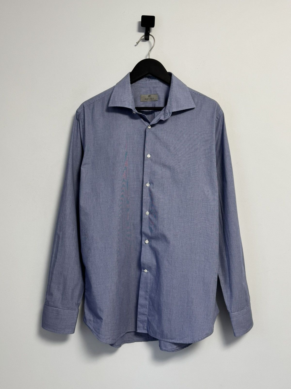 Canali Canali Button Up Shirt Blue Luxury Size US L / EU 52-54 / 3 - 1 Thumbnail