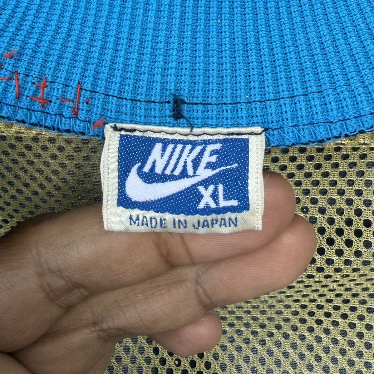 Nike VTG 80s Nike JacketJapan Navy Mesh Lined Archive Windbreaker Size US XL / EU 56 / 4 - 15 Thumbnail