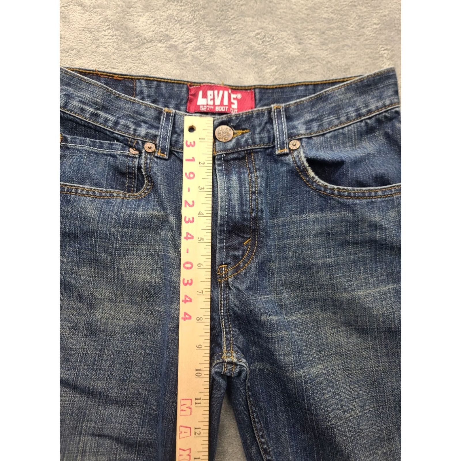 Levi's VINTAGE Levi's 527 Jeans Womens 18x29 Regular Fit Bootcut Distressed 90s Western Cowgirl Blue Jeans Women Regular Size 18 Mens? Size 40" / US 18 - 7 Thumbnail