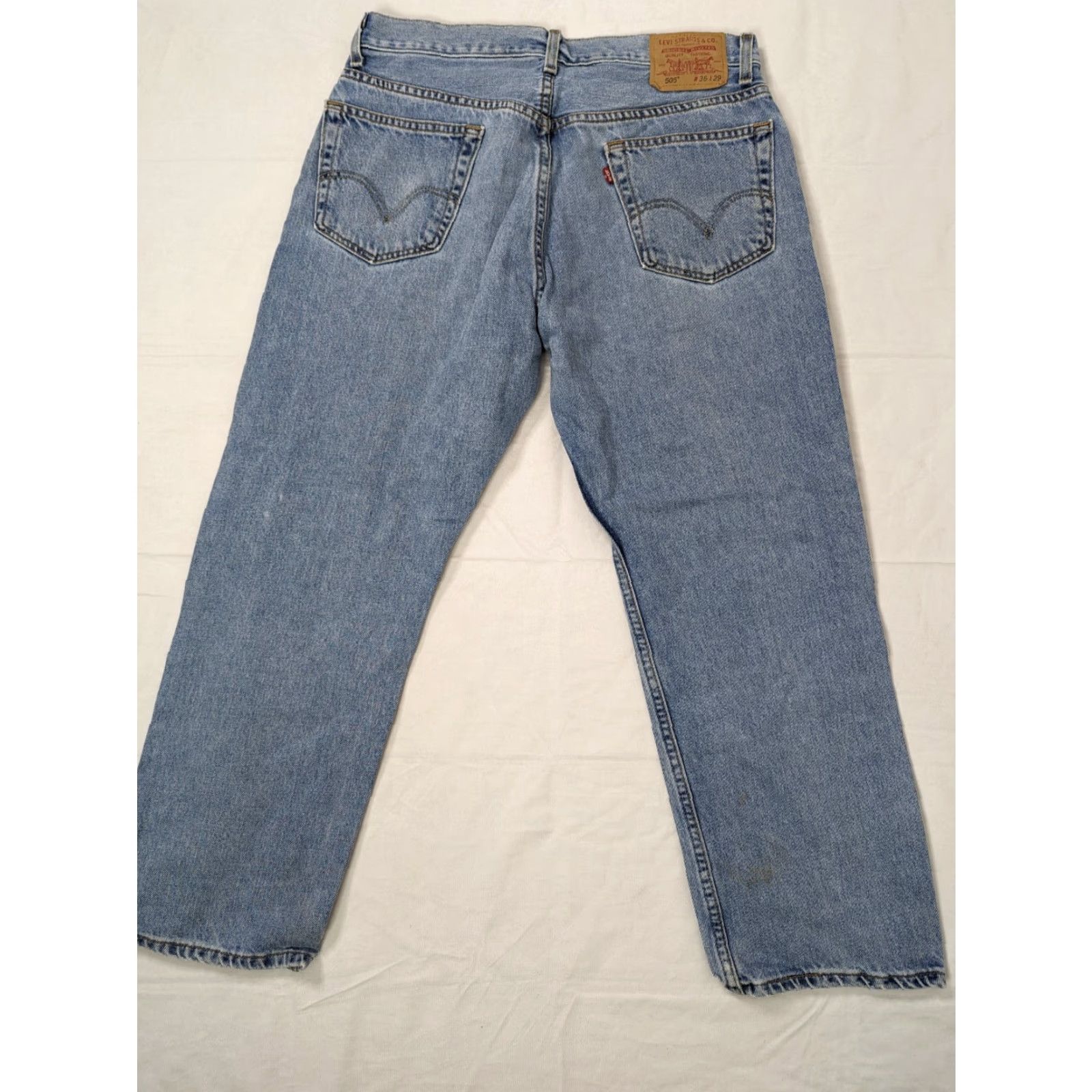 Levi's Levi's 505 Jeans Mens 36 Blue Regular Fit Straight Leg Size 36x29 M5M Size US 36 / EU 52 - 2 Thumbnail