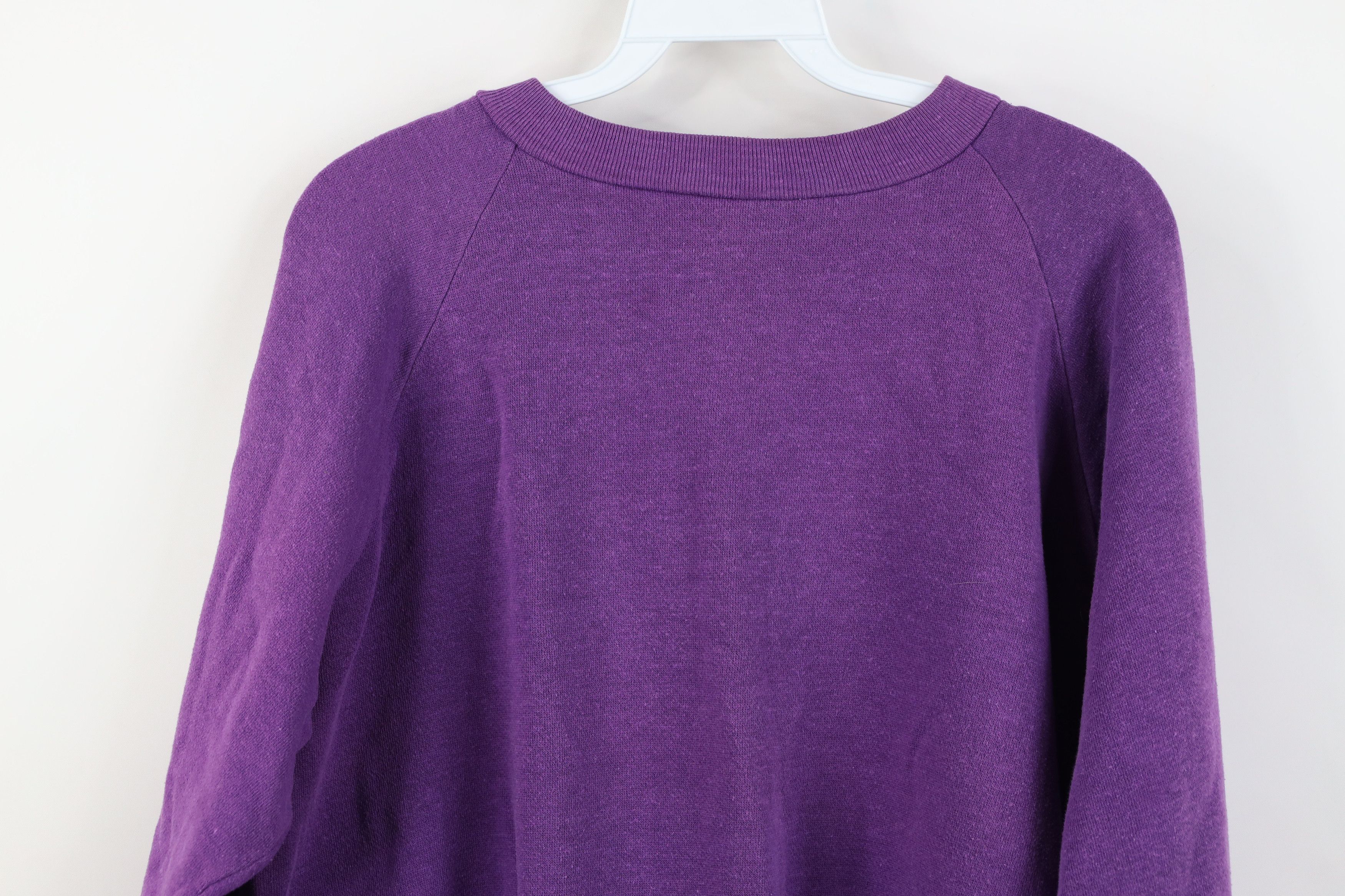 Vintage Vintage 60s Healthknit Raglan Crewneck Sweatshirt Purple USA Size XL / US 12-14 / IT 48-50 - 11 Thumbnail