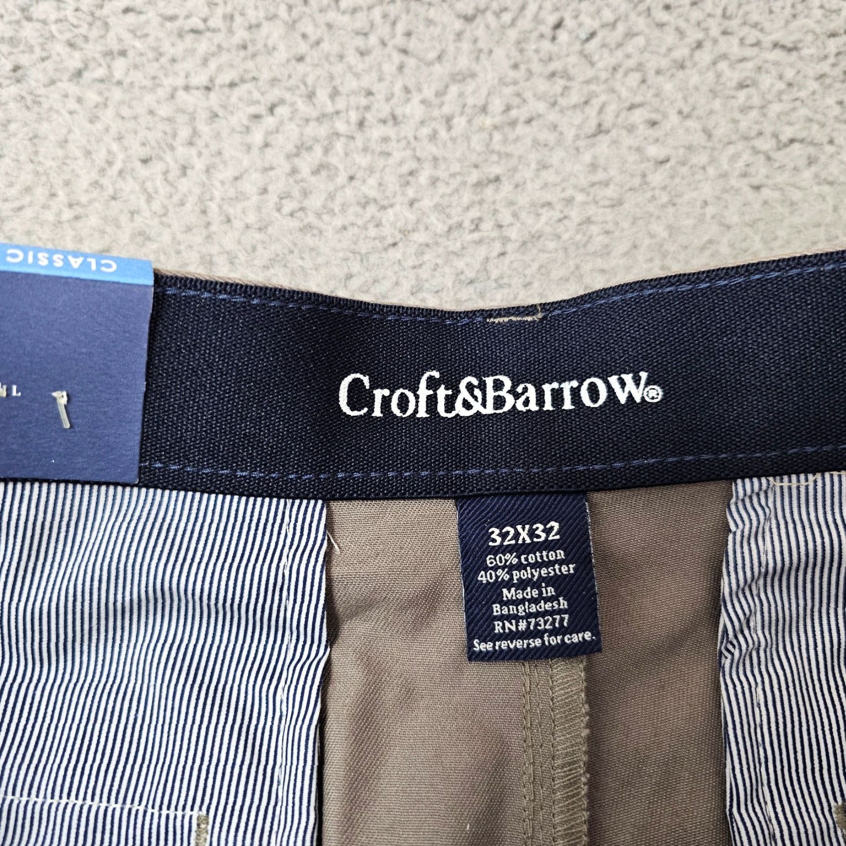 Croft & Barrow Croft & Barrow Dress Pants Mens 32x32 Grey Classic Flat Front Comfort Khaki Dress Pants Mens Grey 32x32 Classic Men Pants Size US 32 / EU 48 - 4 Thumbnail