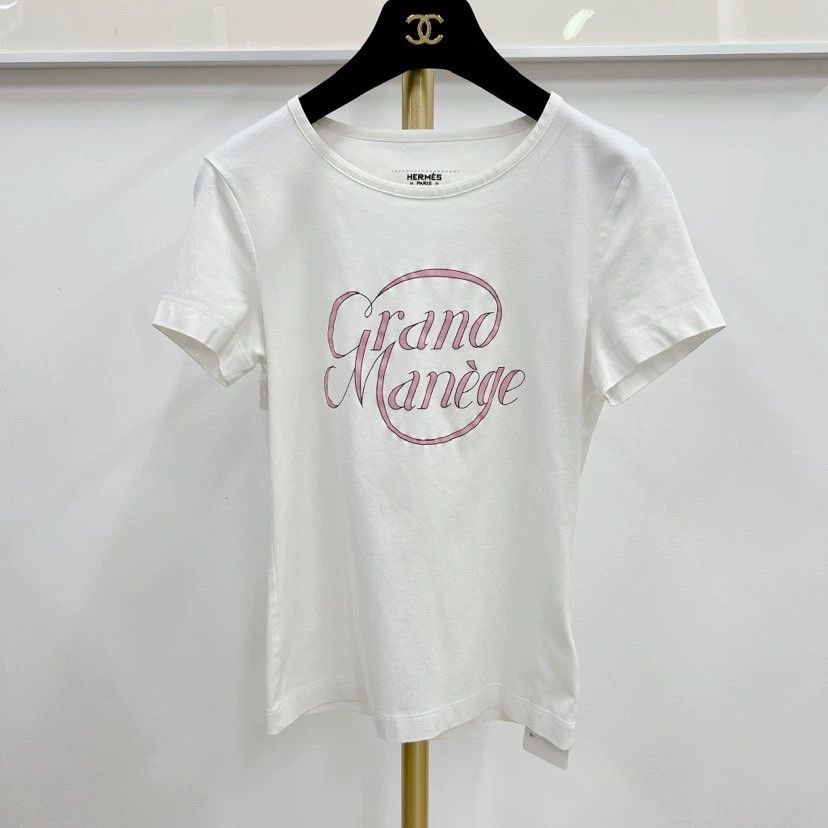 Hermes Hermès White Letter Short Sleeve T-Shirt Size US XS / EU 42 / 0 - 1 Thumbnail
