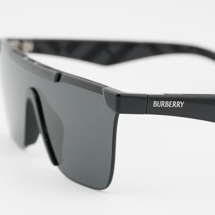 Burberry Burberry BE4480D 300187 Sunglasses Black Rectangle Frame Size ONE SIZE - 3 Thumbnail