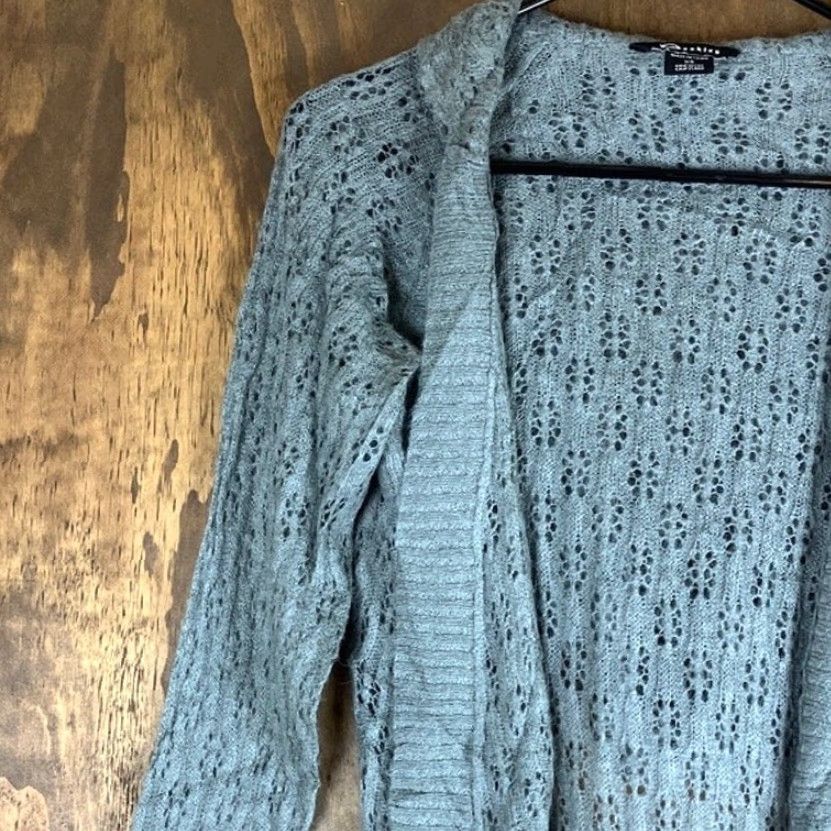 Oakley Oakley Womens Sweater Gray Hooded Open Knit Cardigan Alpaca Wool Blend XS Cardigan Women Open Hooded Knit Solid Casual Workwear Modern Size XS / US 0-2 / IT 36-38 - 4 Thumbnail