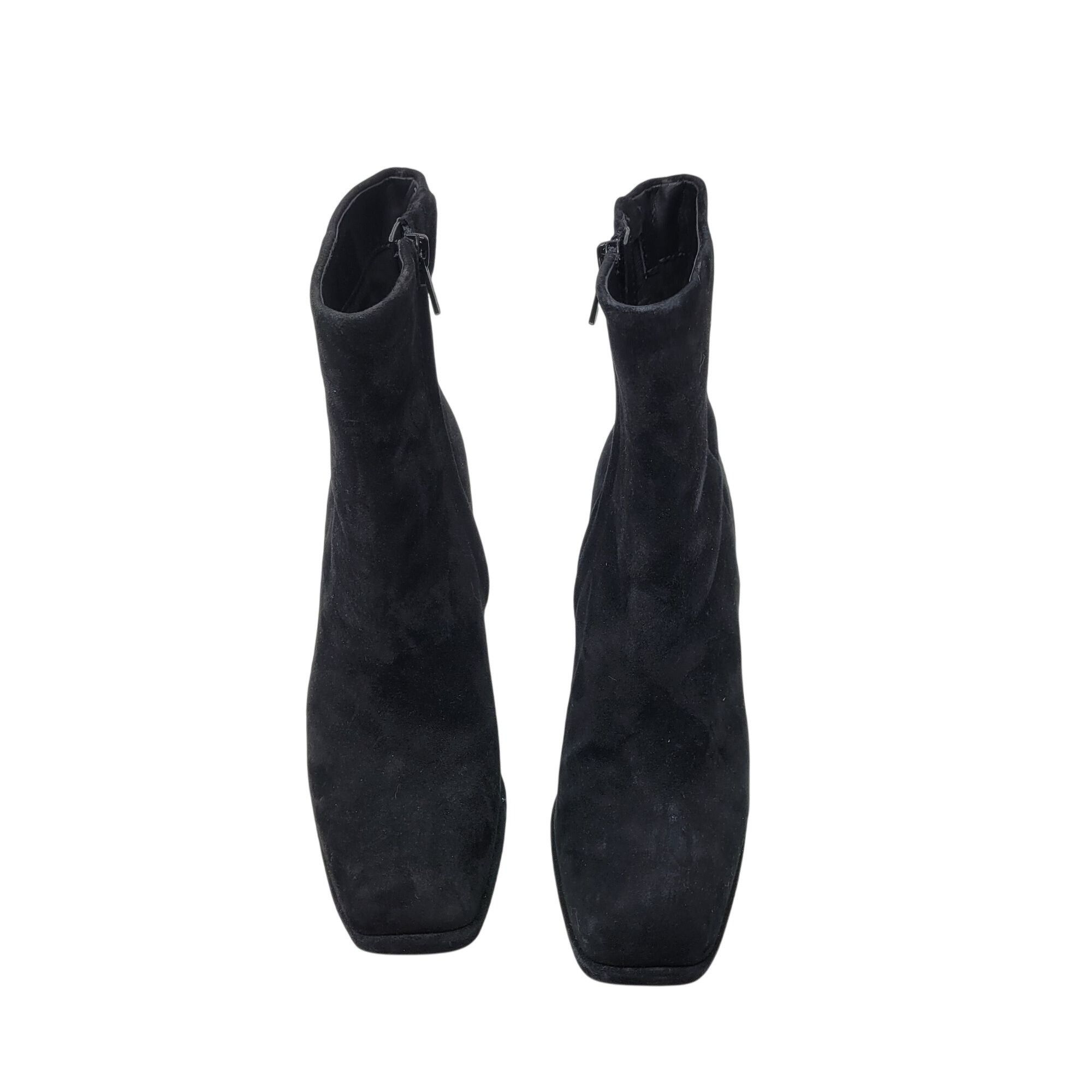 Designer Sam Edelman Jaye Black Suede Leather High Heel Womens Ankle Size US 8 / IT 38 - 5 Thumbnail
