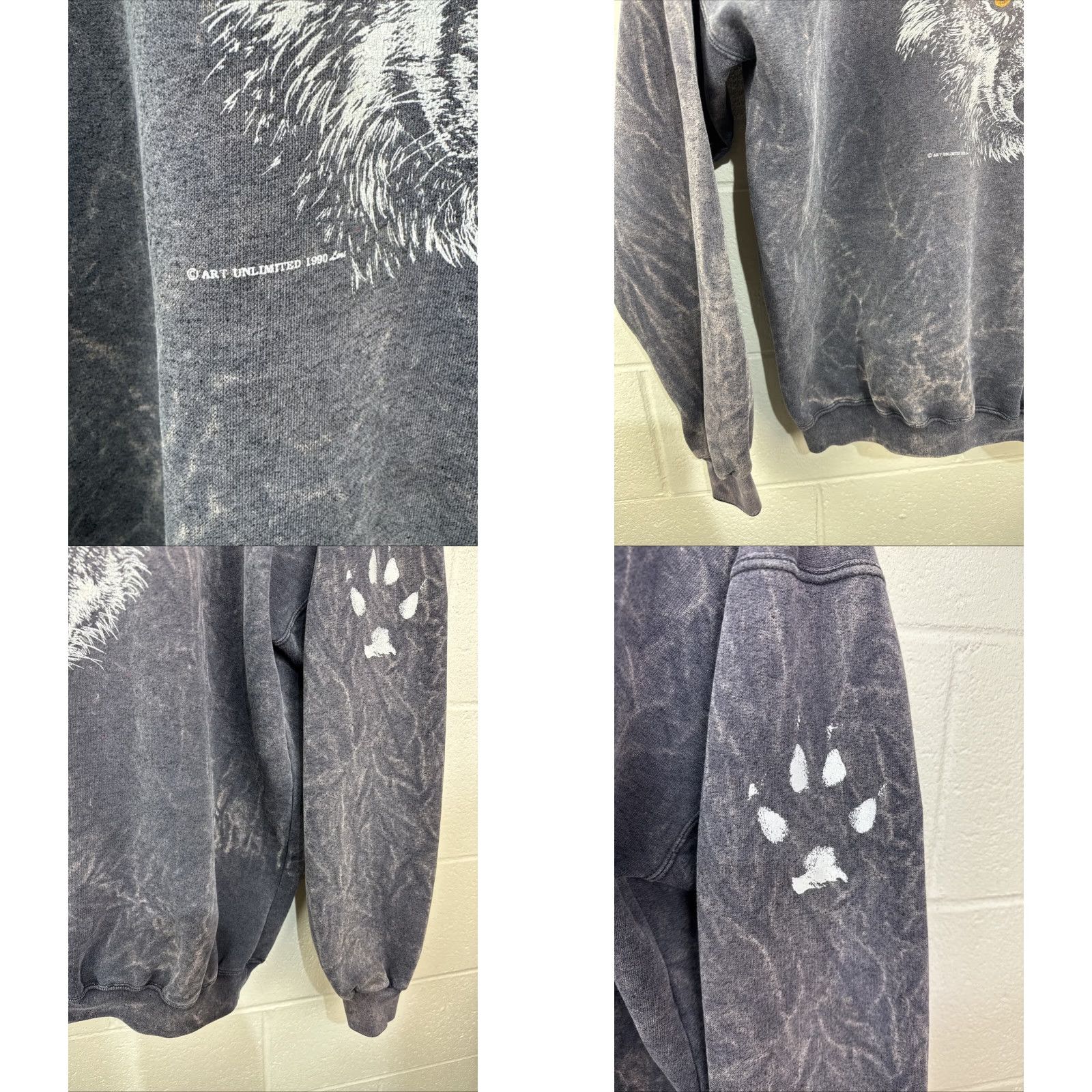 Vintage VINTAGE Art Unlimited Wolf Sweater Pullover Men 2XL Graphic Print 90s USA Fall Winter Size US XXL / EU 58 / 5 - 8 Thumbnail
