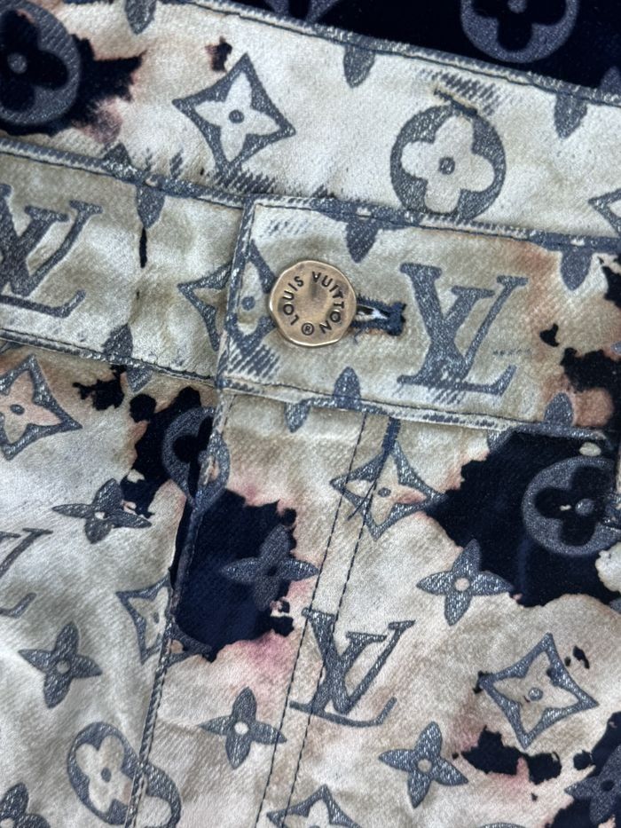 Louis Vuitton Monogram Print Faded Denim Size US 36 / EU 52 - 6 Thumbnail