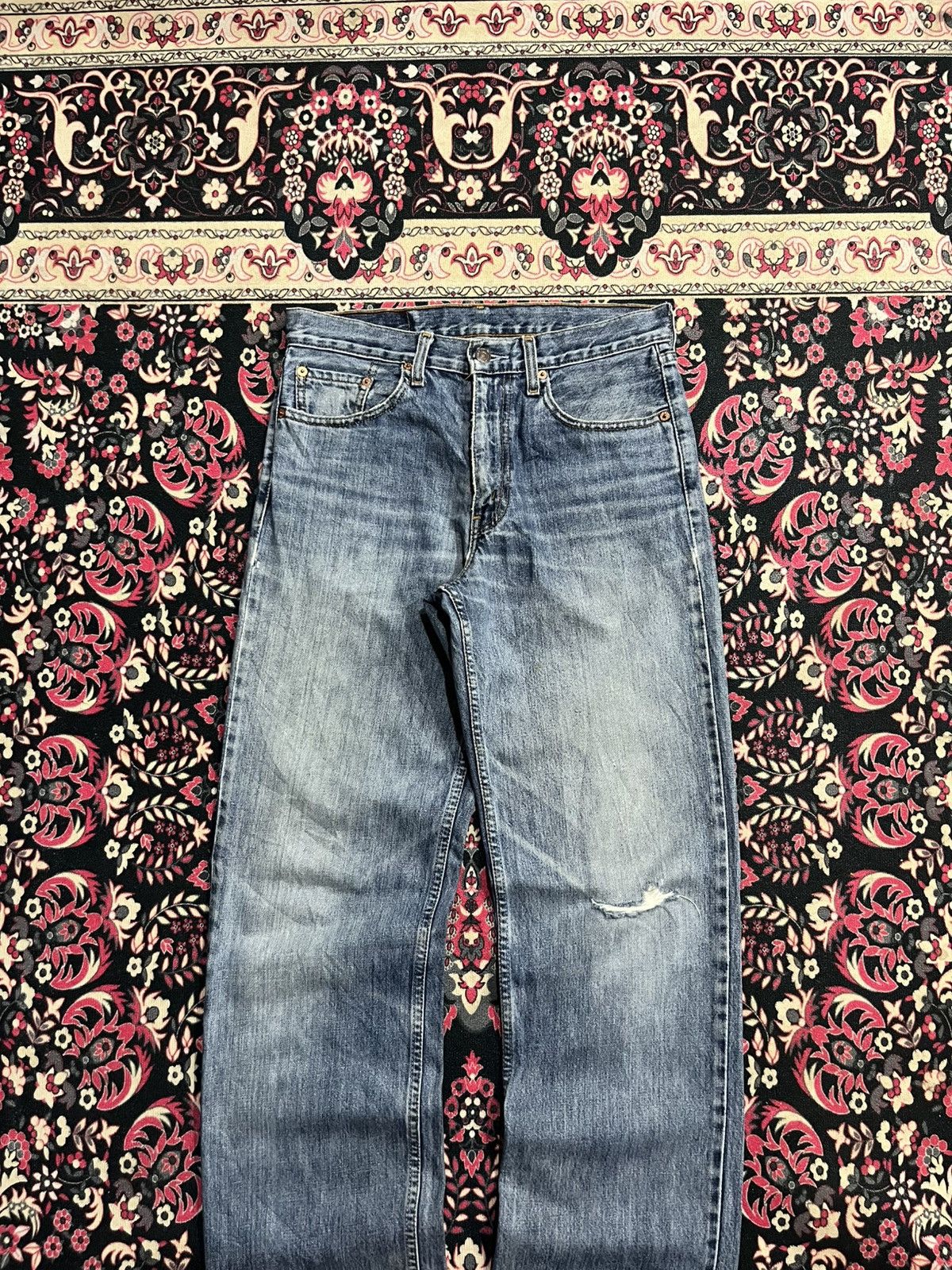 Levi's Vintage Levi’s 508 Blue Washed Distressed Frayed Leg Jeans Size US 30 / EU 46 - 3 Thumbnail