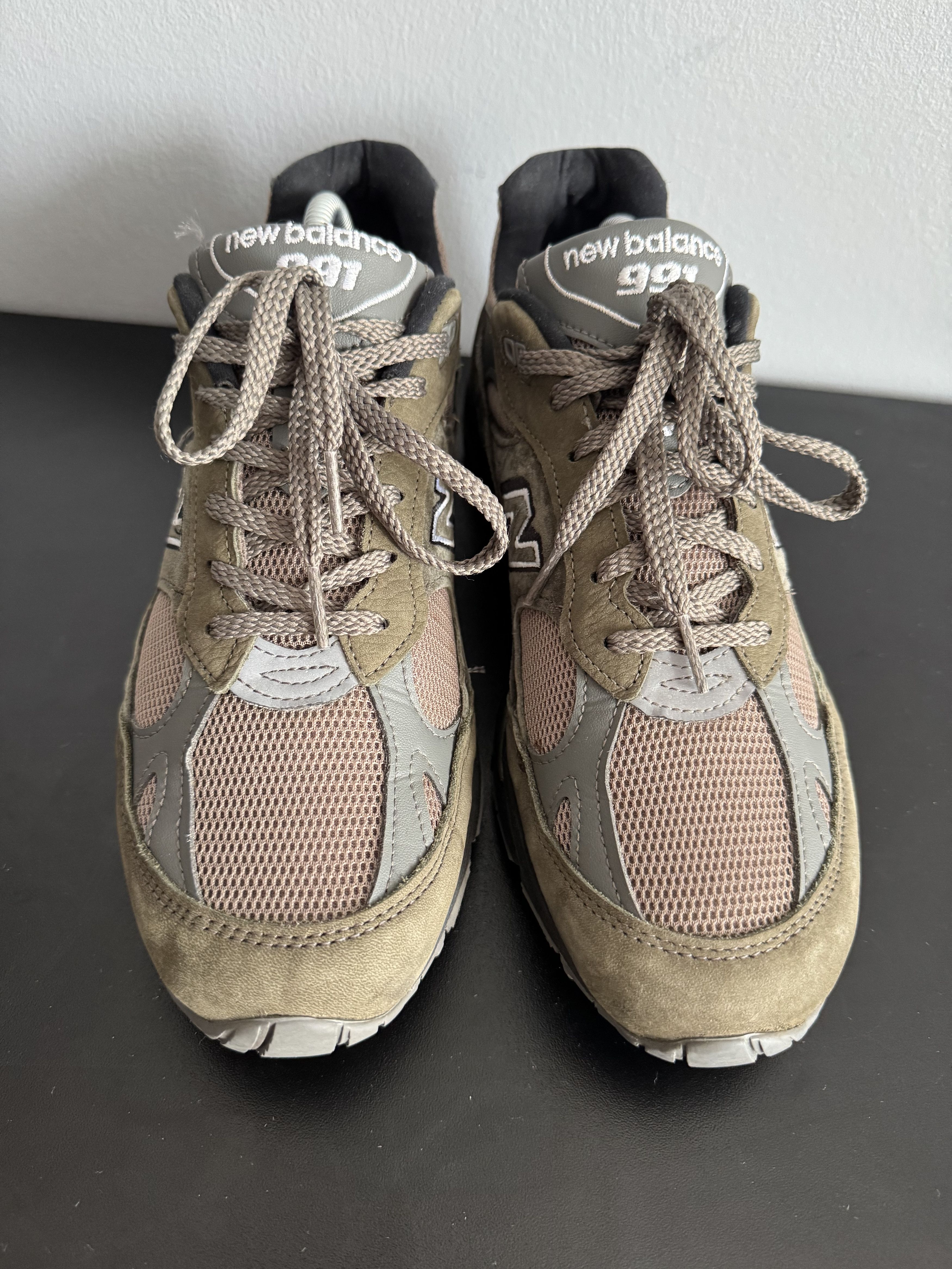 New Balance New Balance 991 Made in England Tan Green Olive 990 993 UK Size US 9 / EU 42 - 4 Thumbnail