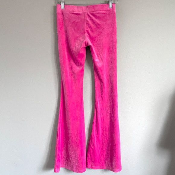 Other Hot Pink Velour Low Rise Flare Pants - S, very Juicy!!! 💖 Size 28" / US 6 / IT 42 - 7 Thumbnail