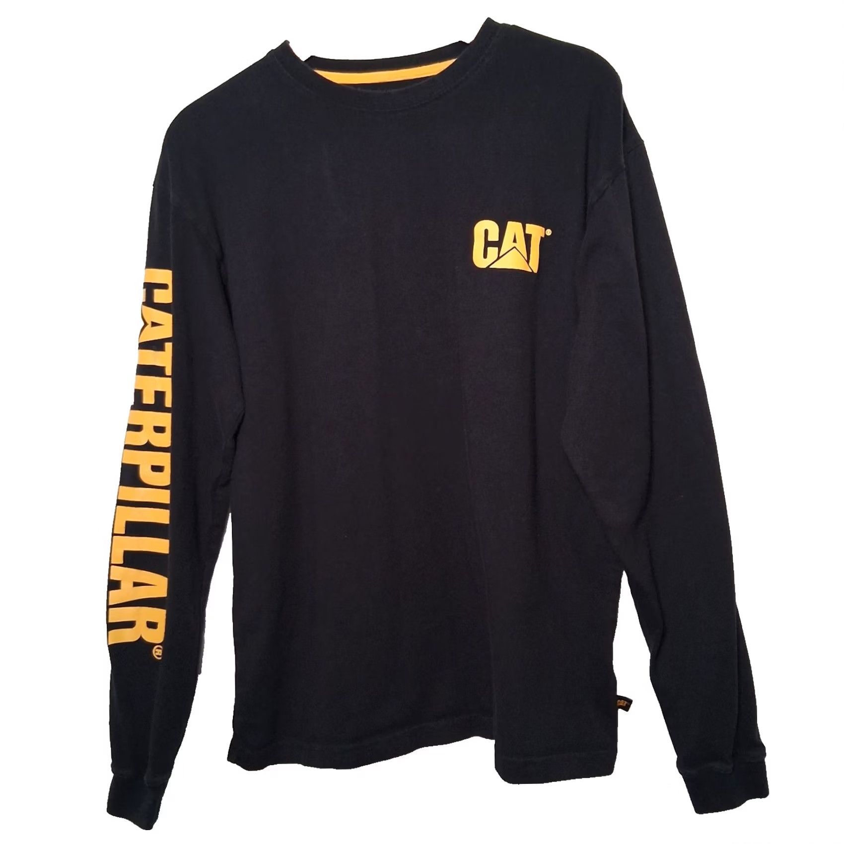 Vintage Caterpillar CAT Workwear Shirt Long Sleeve T Logo Work Heavy Equipment Black Adult Medium Mens Size US M / EU 48-50 / 2 - 2 Thumbnail