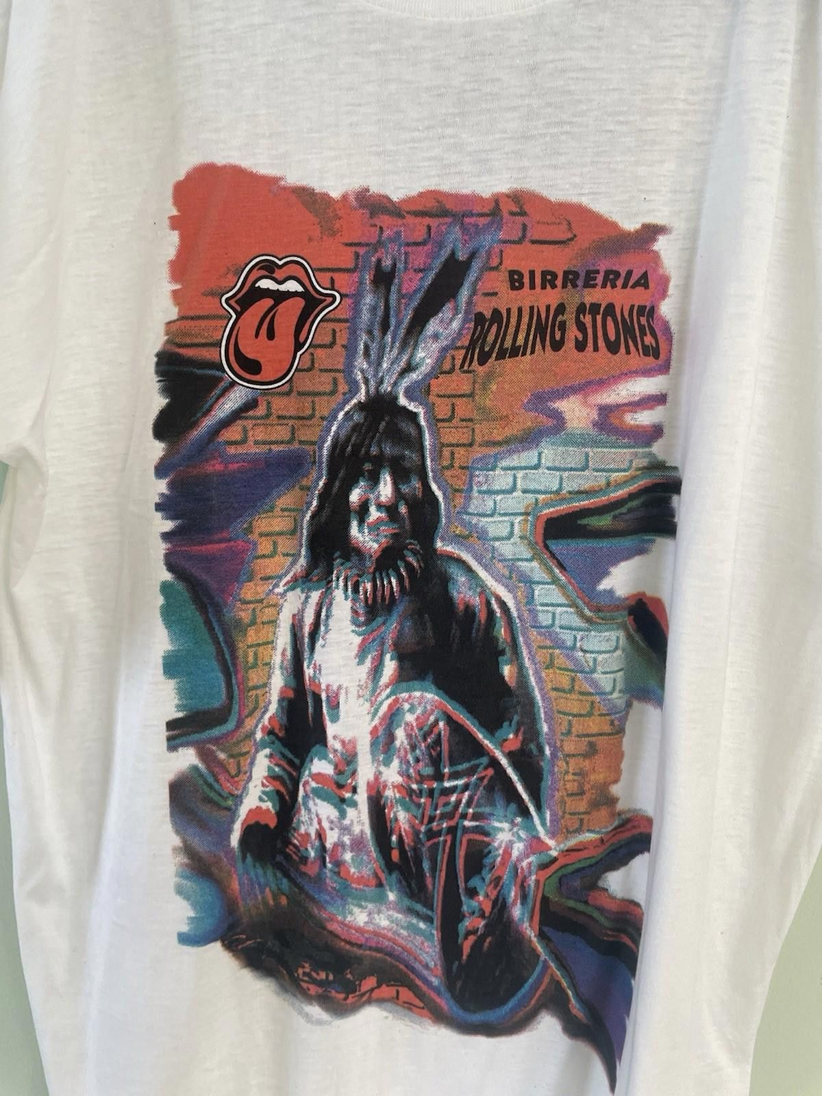 The Unbranded Brand Vintage 80s Rolling Stones Psychedelic Graphic T Shirt XXL Size US XXL / EU 58 / 5 - 5 Thumbnail