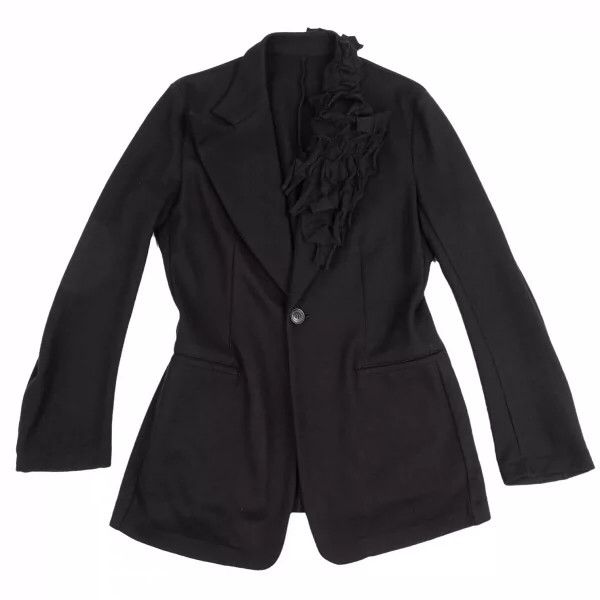 Yohji Yamamoto Wool coat with decorative lapel design jack