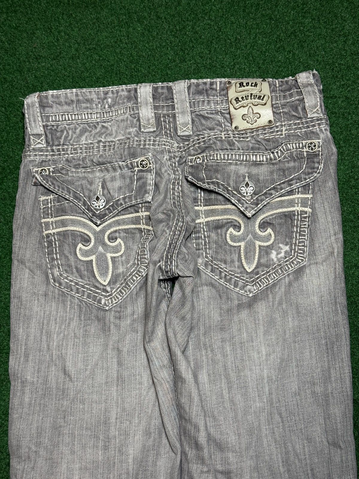 Rock Revival Rock Revival Bootcut Distressed 34x33 Grunge Punk Jeans Size US 34 / EU 50 - 2 Thumbnail