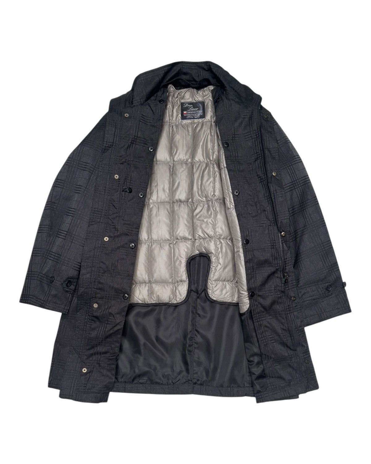 Yohji Yamamoto 🔥D'HOMME A HOMME JAPAN PLAID WINTER COAT WITH DOWN LINER Size US L / EU 52-54 / 3 - 1 Thumbnail