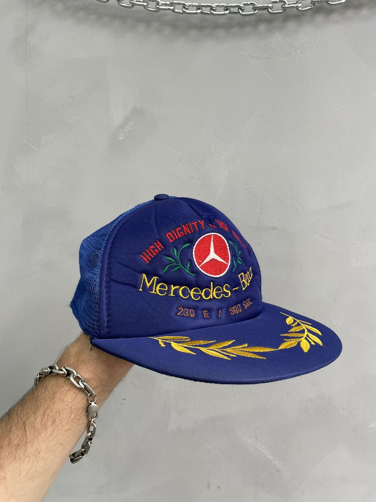 Mercedes-Benz VINTAGE RARE RETRO BLUE MERCEDES BENZ HYPE CAP HAT Y2K Size ONE SIZE - 1 Thumbnail