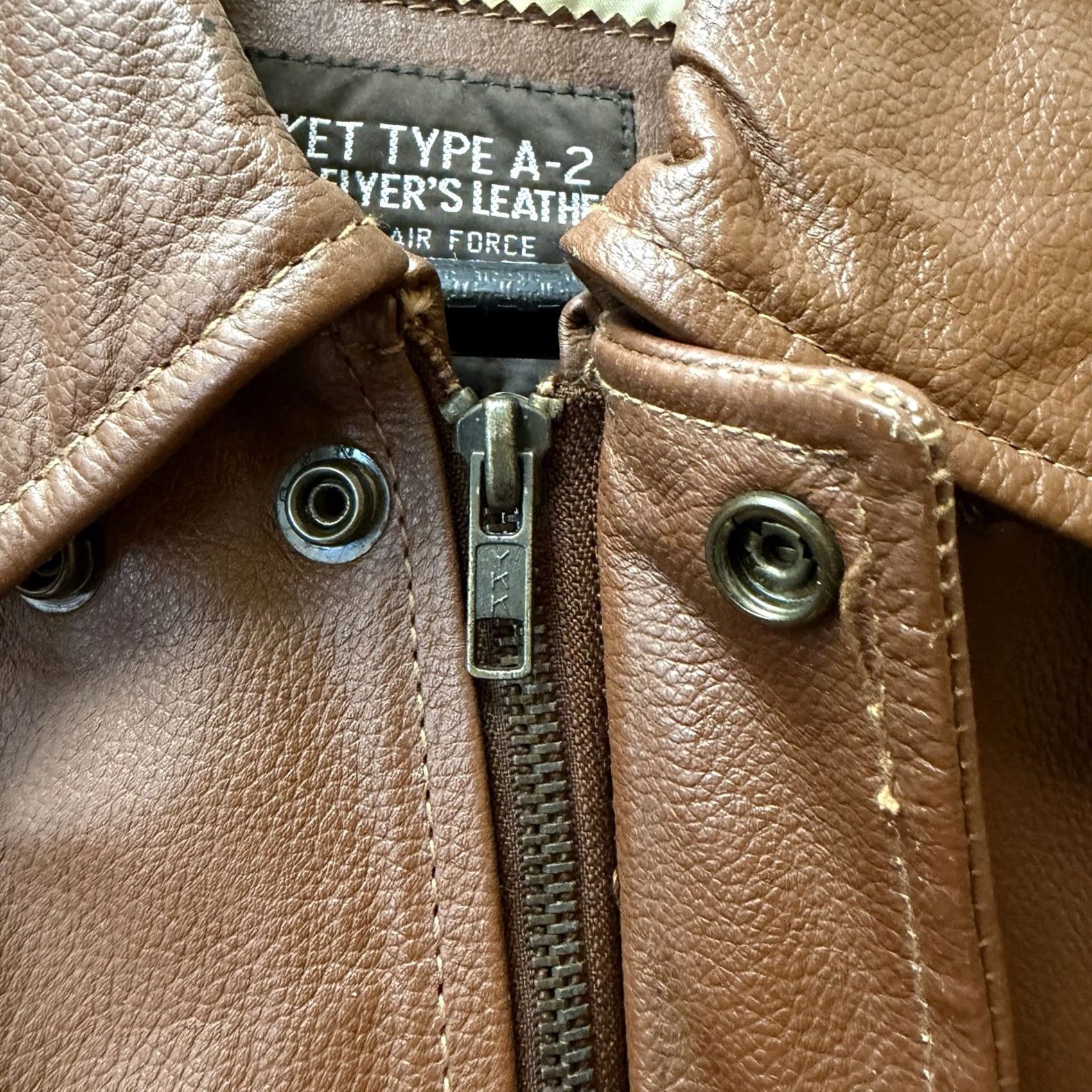 Vintage VINTAGE US Army Air Force Jacket Leather Brown Size Men M Reg Size US M / EU 48-50 / 2 - 6 Thumbnail