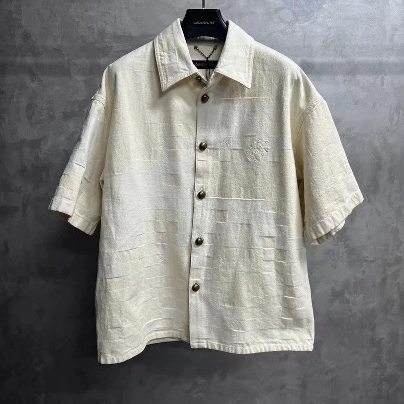 Louis Vuitton Louis Vuitton Beige Short Sleeve Shirt Size US XL / EU 56 / 4 - 1 Thumbnail