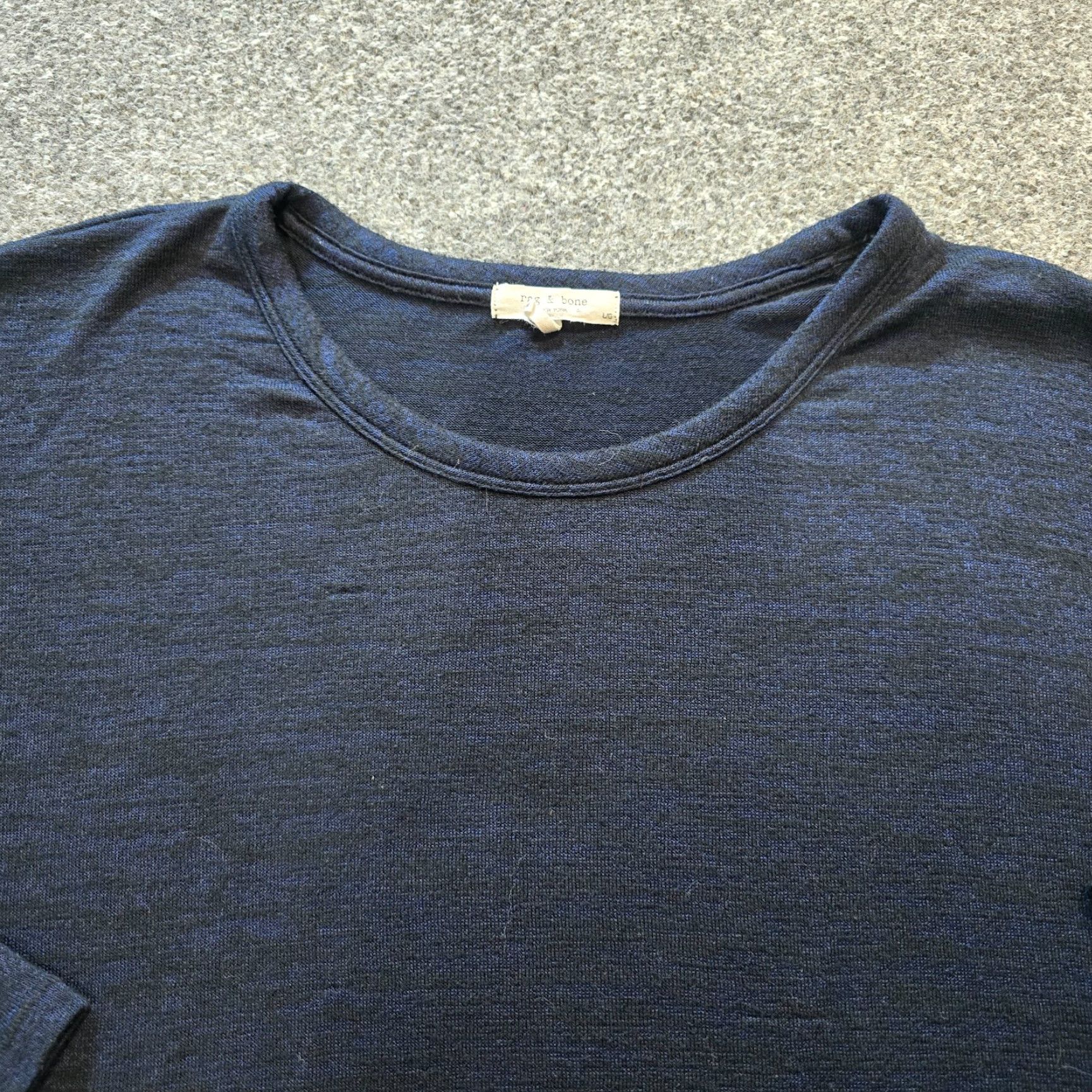 Rag & Bone Rag & Bone Sweater Womens Large Blue Sweatshirt Knit Long Sleeve Capsule Casual Shirt? Size L / US 10 / IT 46 - 2 Thumbnail