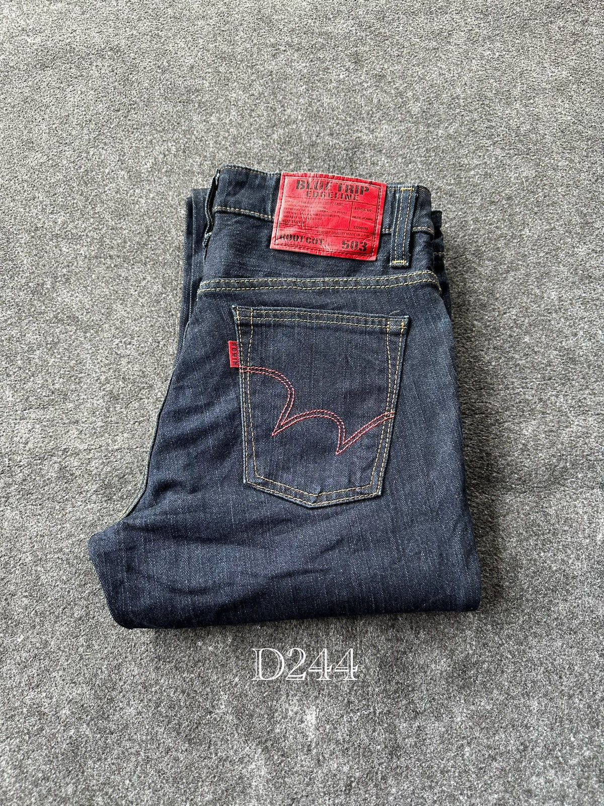 Edwin Y2k Edwin Blue Trip Edgeline 503 Boot Flare W30 D244 Size US 29 - 17 Thumbnail