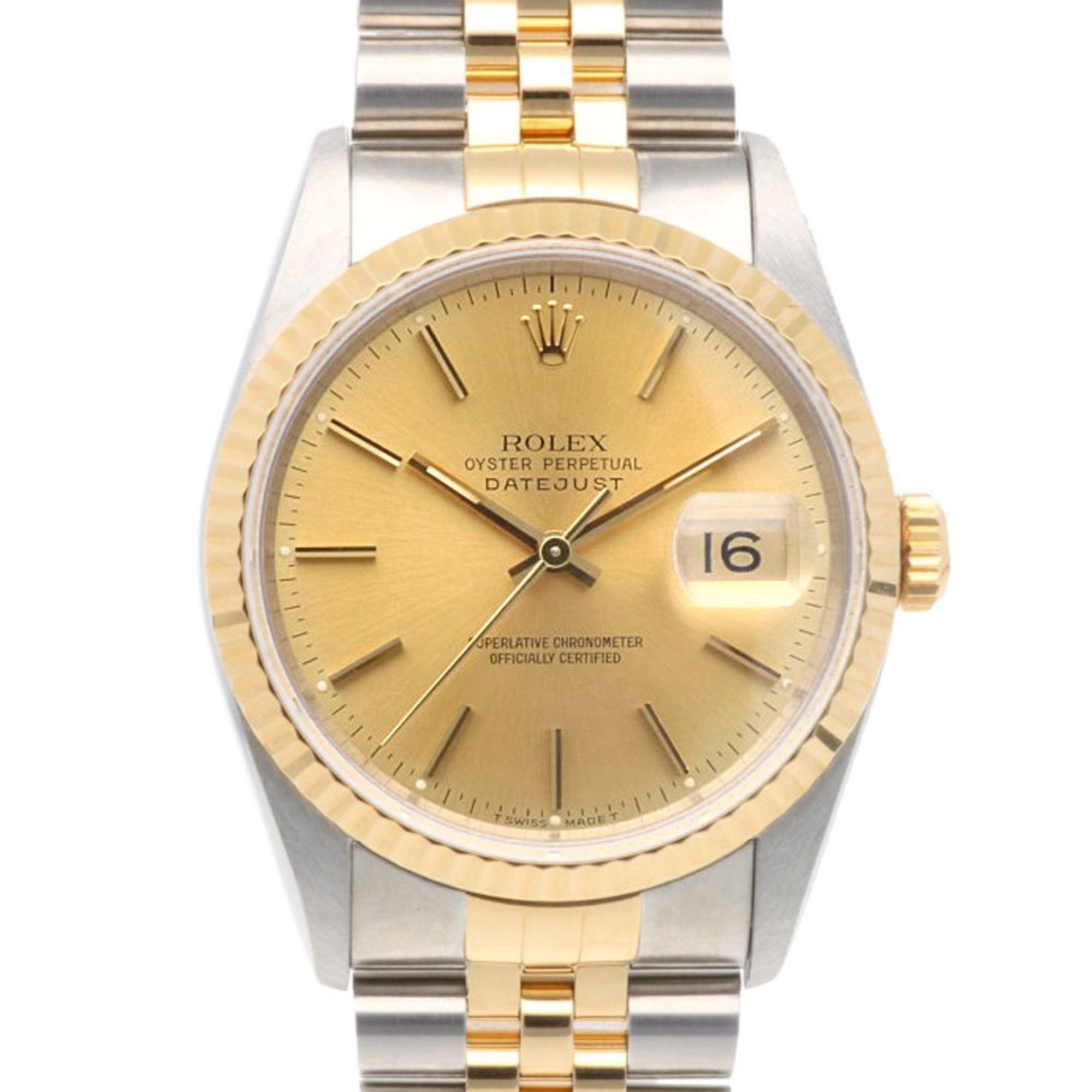 Rolex Datejust Oyster Perpetual Watch Stainless Steel 16233 Automatic Men's Rolex X-Serial 1991 Model Overhauled