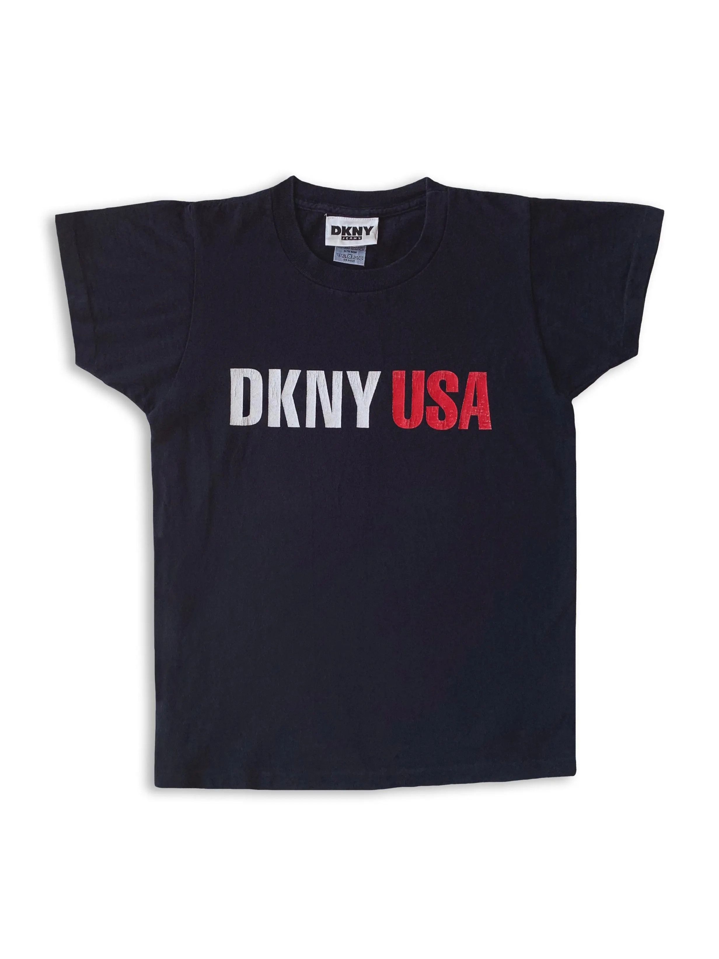 DKNY Vintage 80s 90s DKNY USA T shirt Donna Karan Single stitch Size US S / EU 44-46 / 1 - 1 Thumbnail