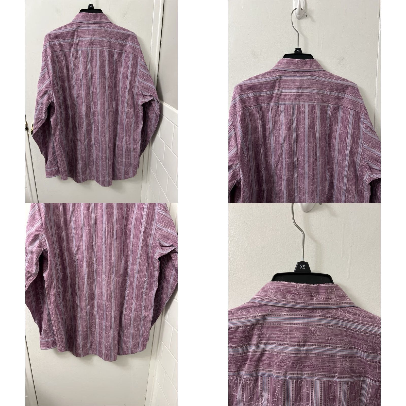 Tommy Bahama Tommy Bahama Shirt Mens M Pink Silk Striped Button-Down L/S Casual Workwear Travel Size US M / EU 48-50 / 2 - 8 Thumbnail
