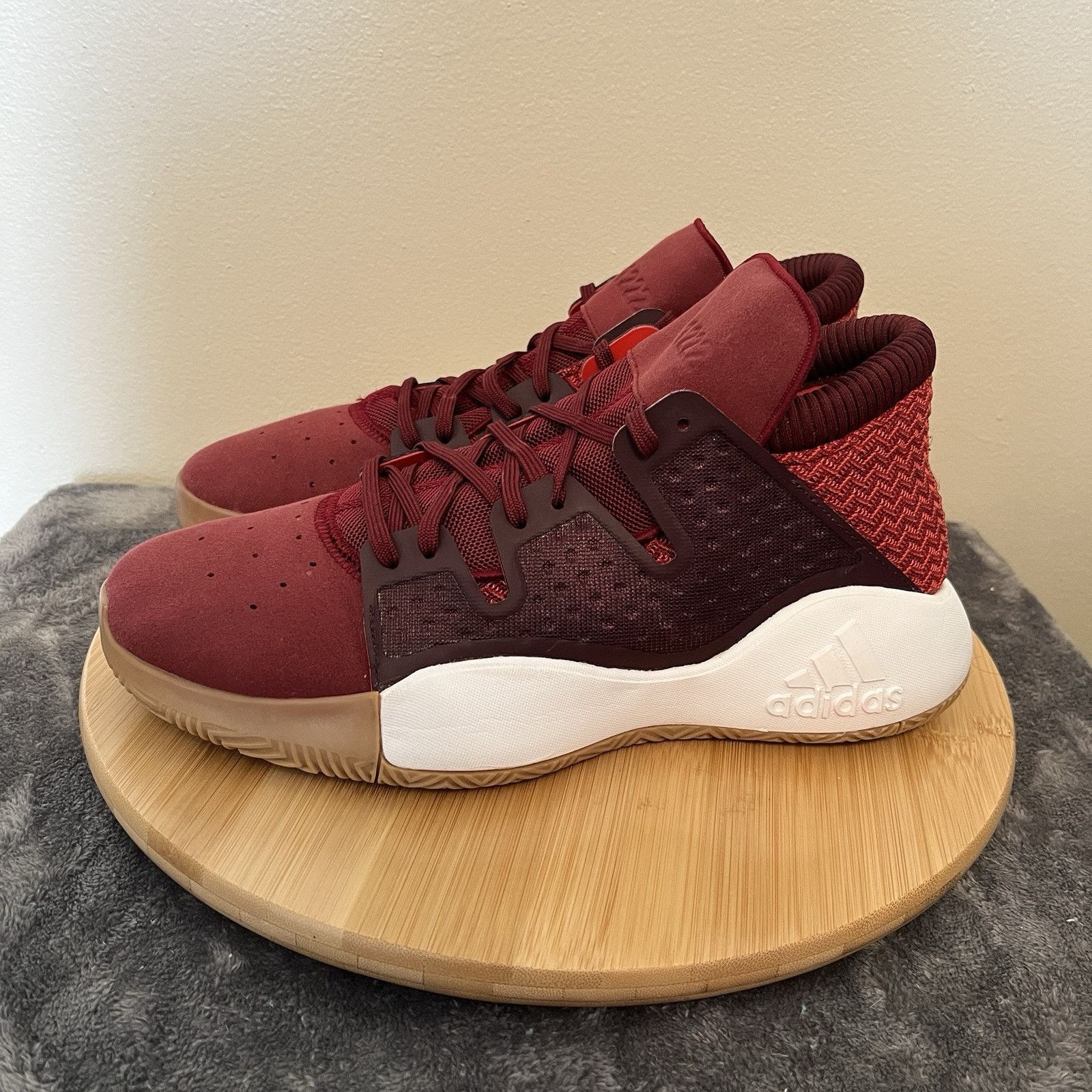 Adidas Adidas Pro Vision Collegiate Burgundy Mens Size 9 Sneakers Size US 8.5 / EU 41-42 - 3 Thumbnail