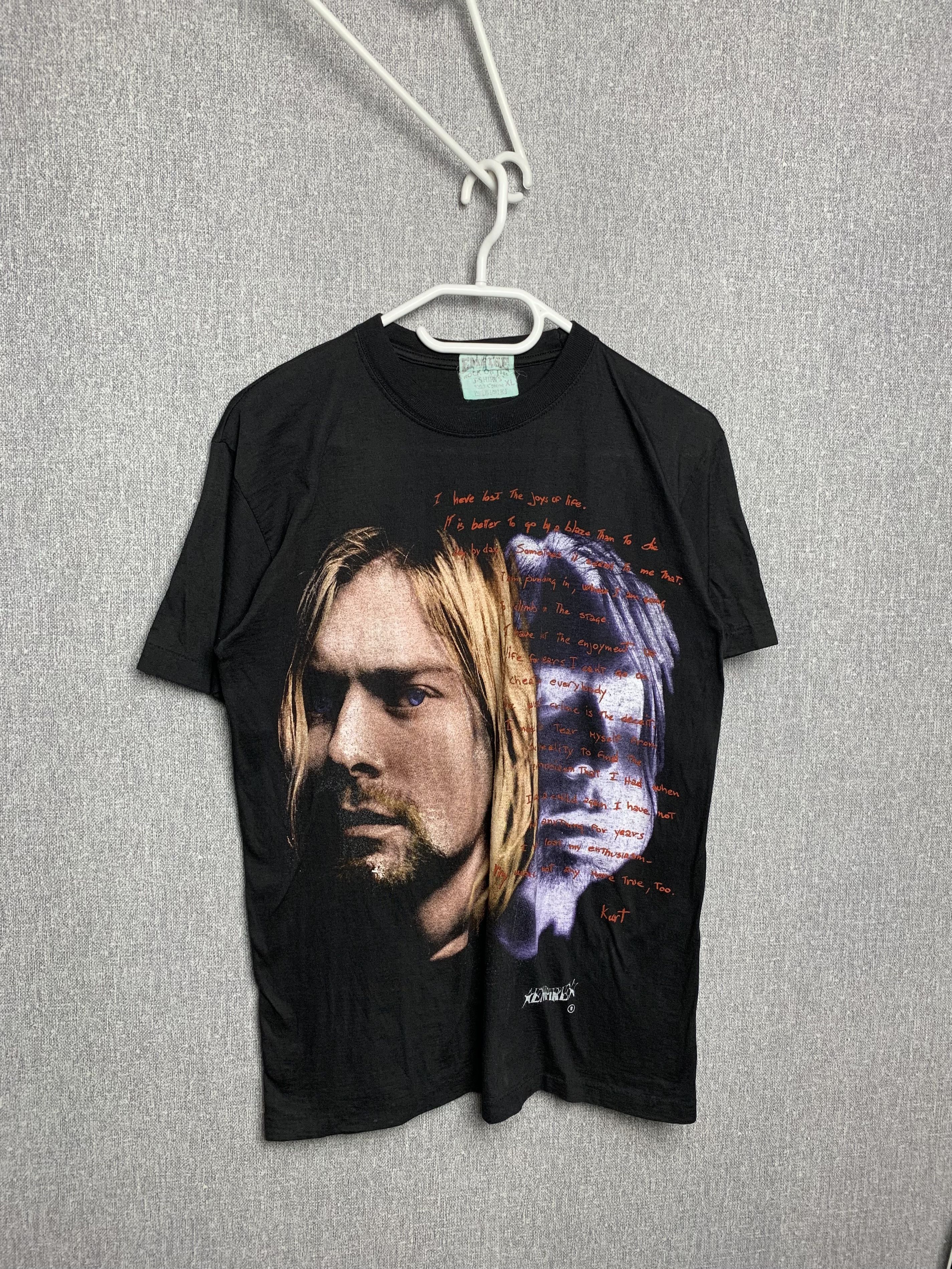 ブランド不明 GRUNGE IS NOT DEAD Tシャツ 黒 NIRVANA Vintage Kurt Cobain 'Grunge Is Dead' Memorial T Shirt 90s